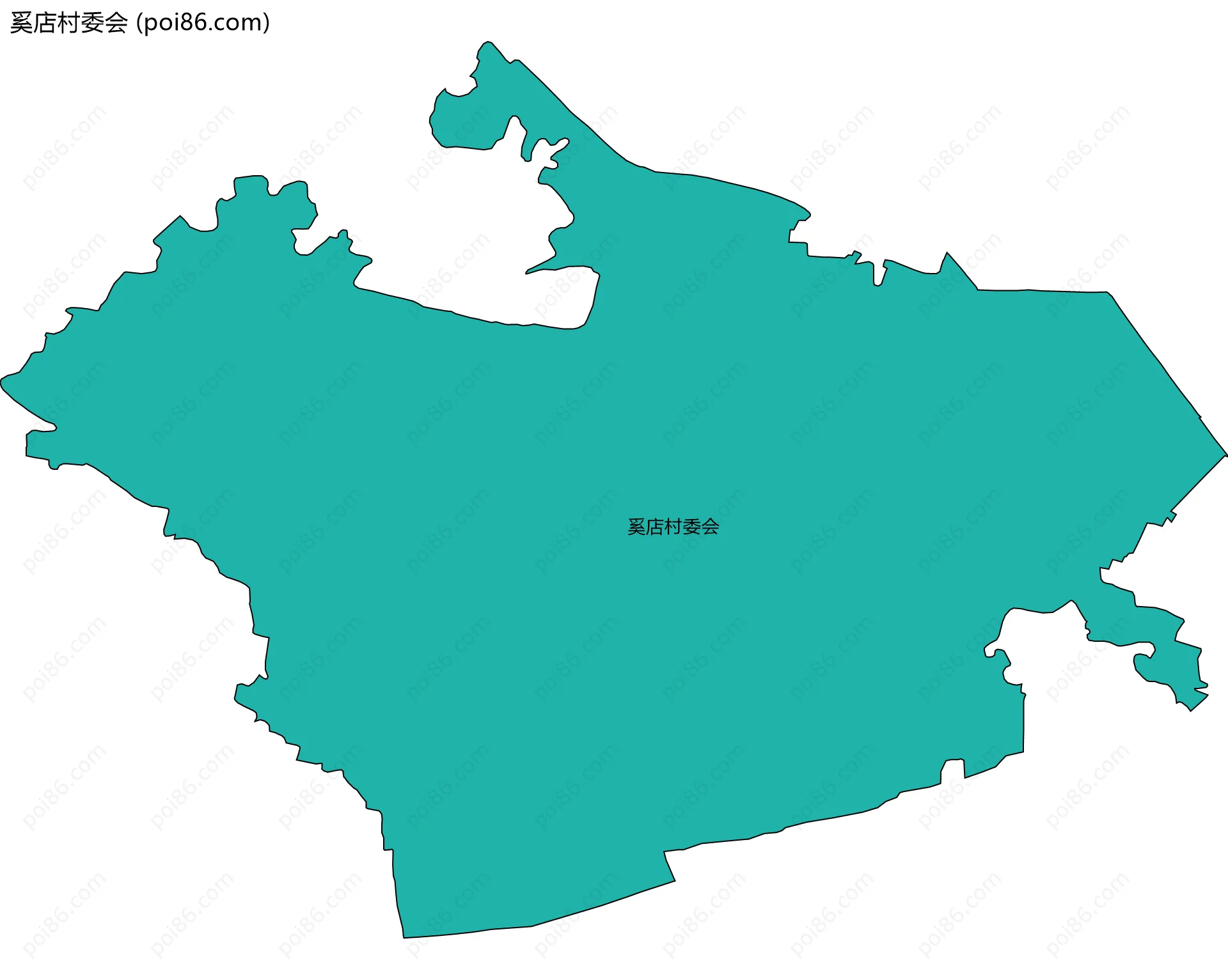 奚店村委会边界地图