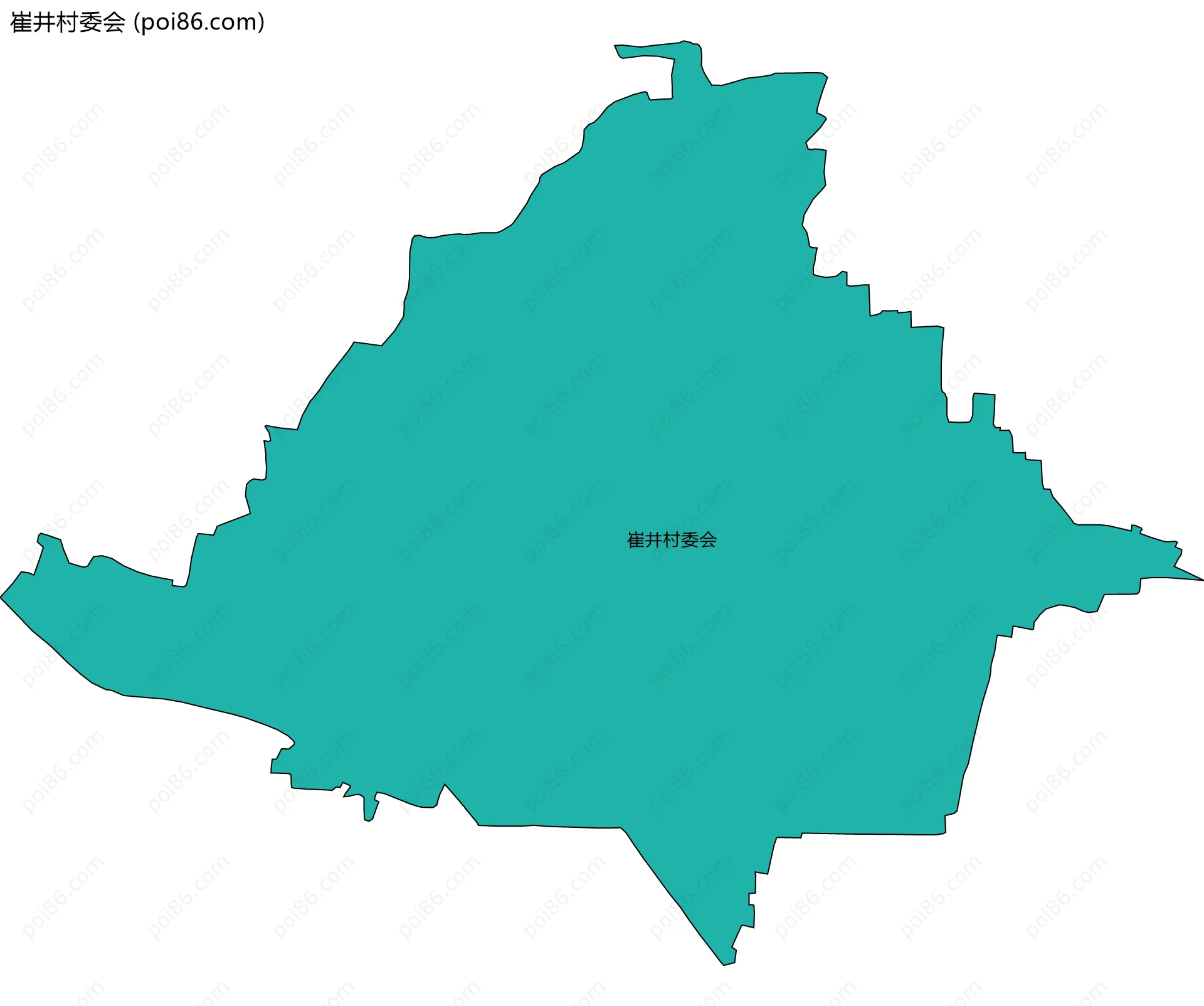 崔井村委会边界地图