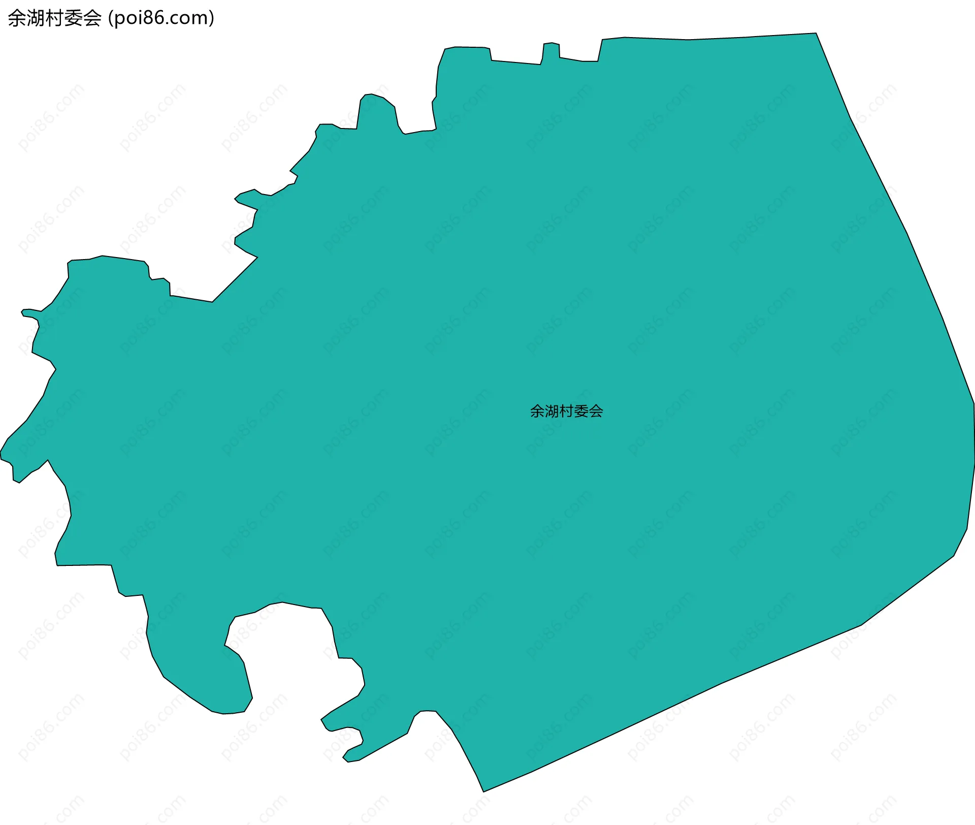 余湖村委会边界地图