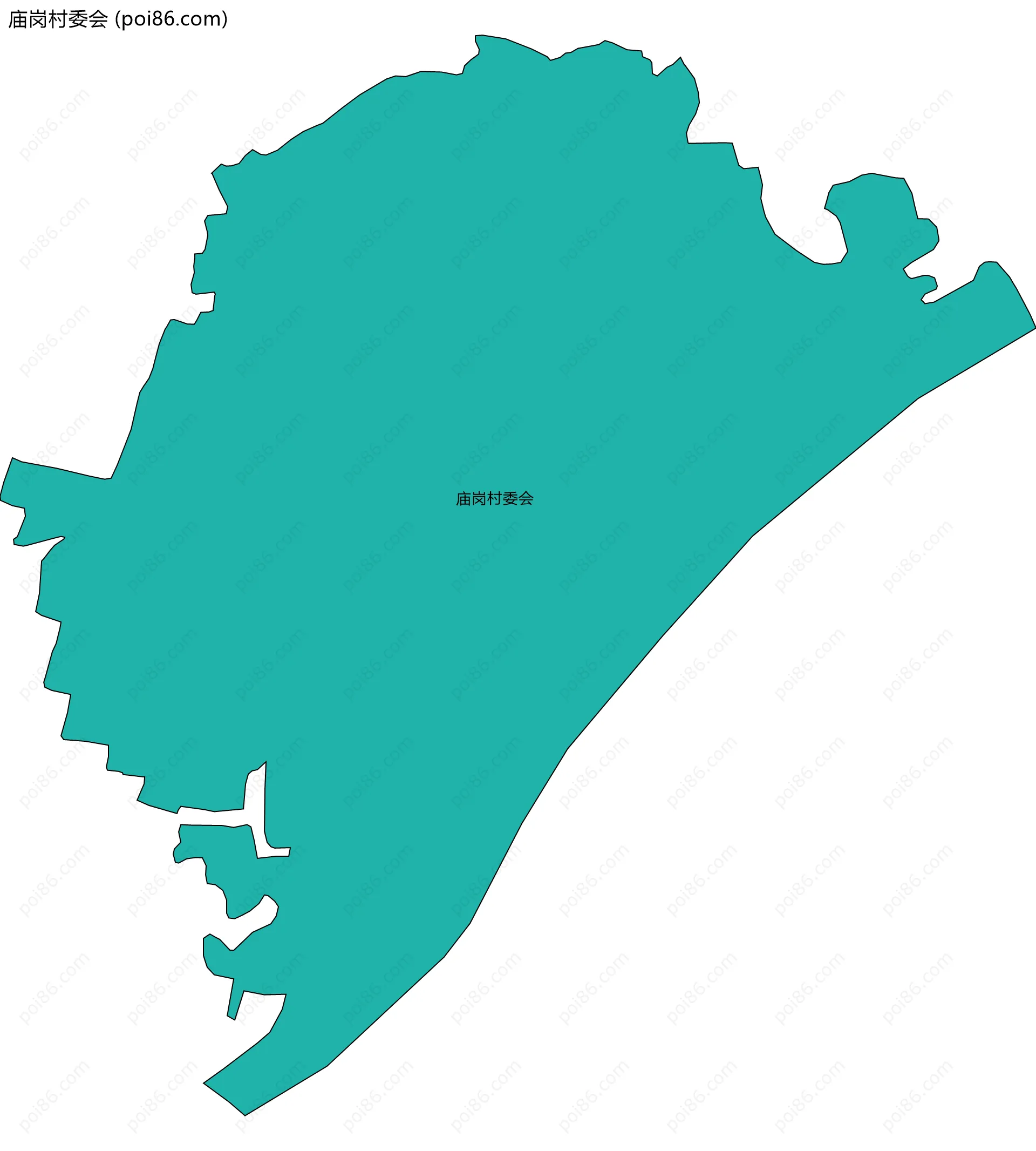 庙岗村委会边界地图