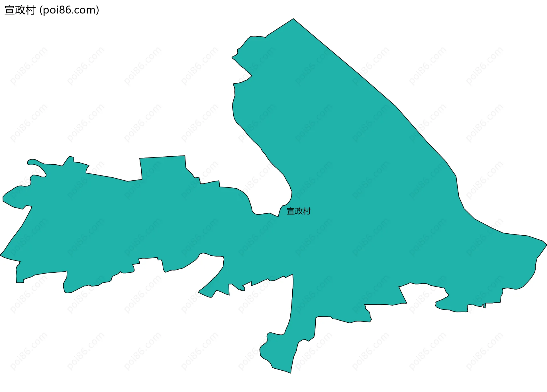 宣政村边界地图