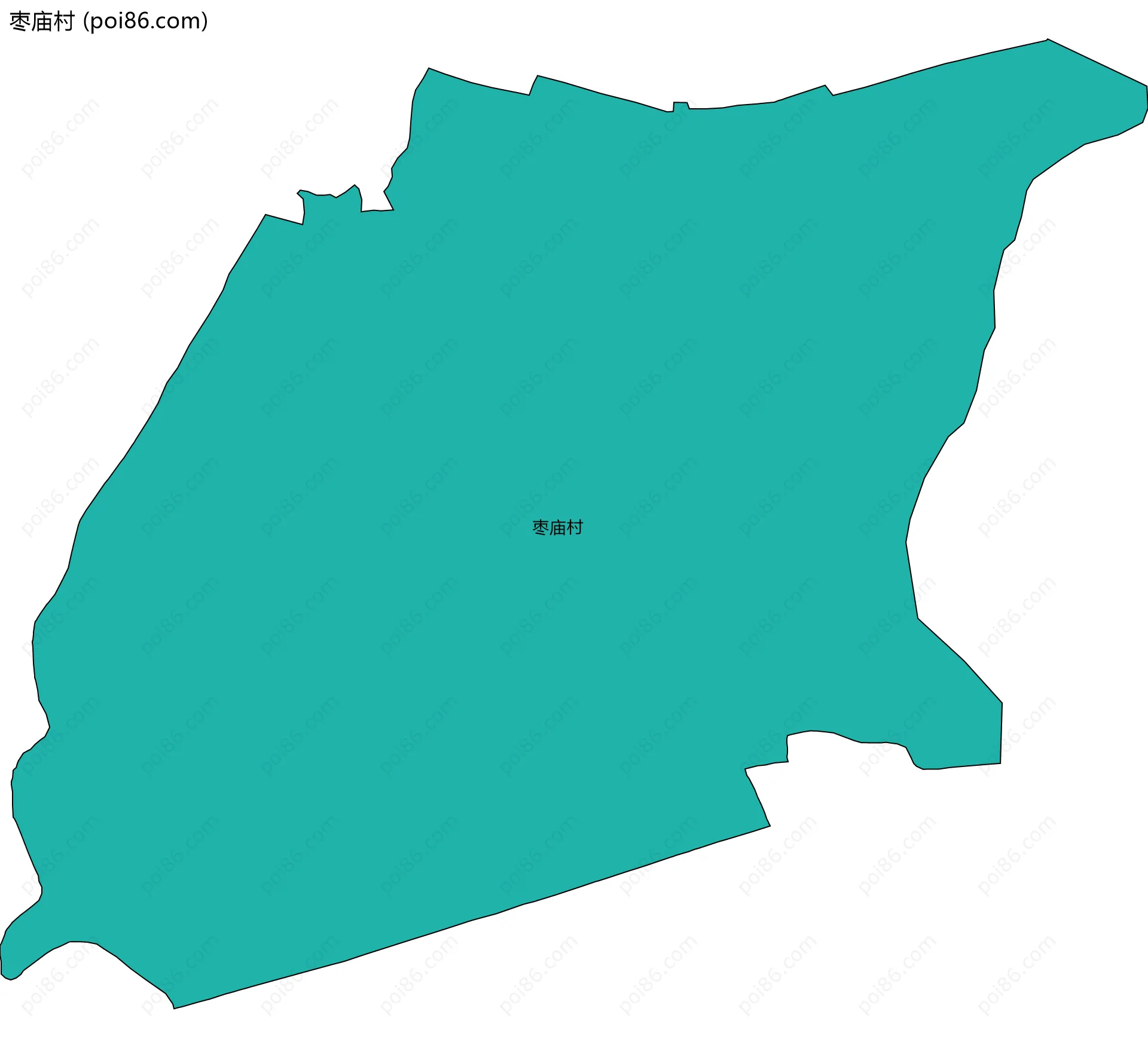 枣庙村边界地图