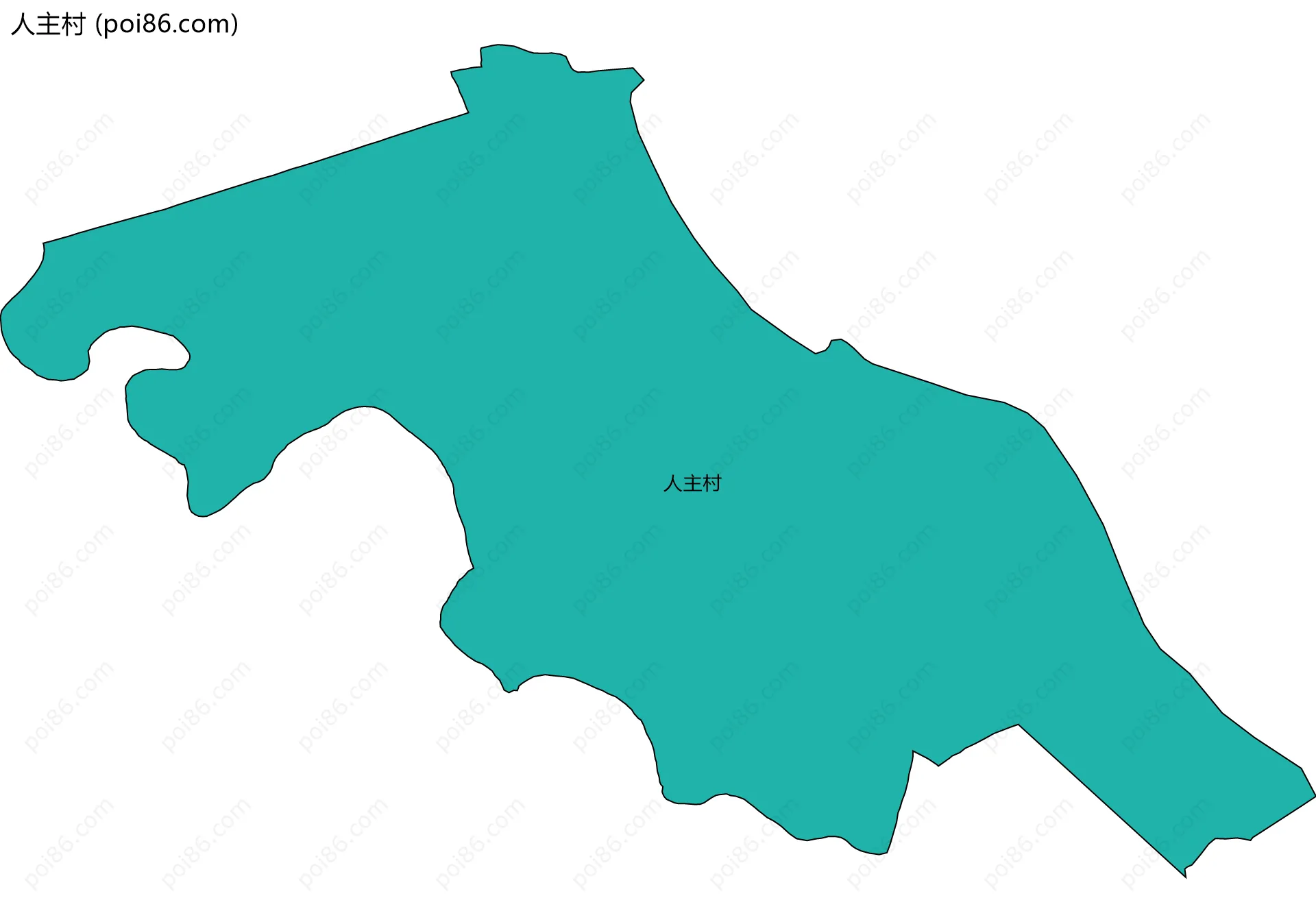 人主村边界地图