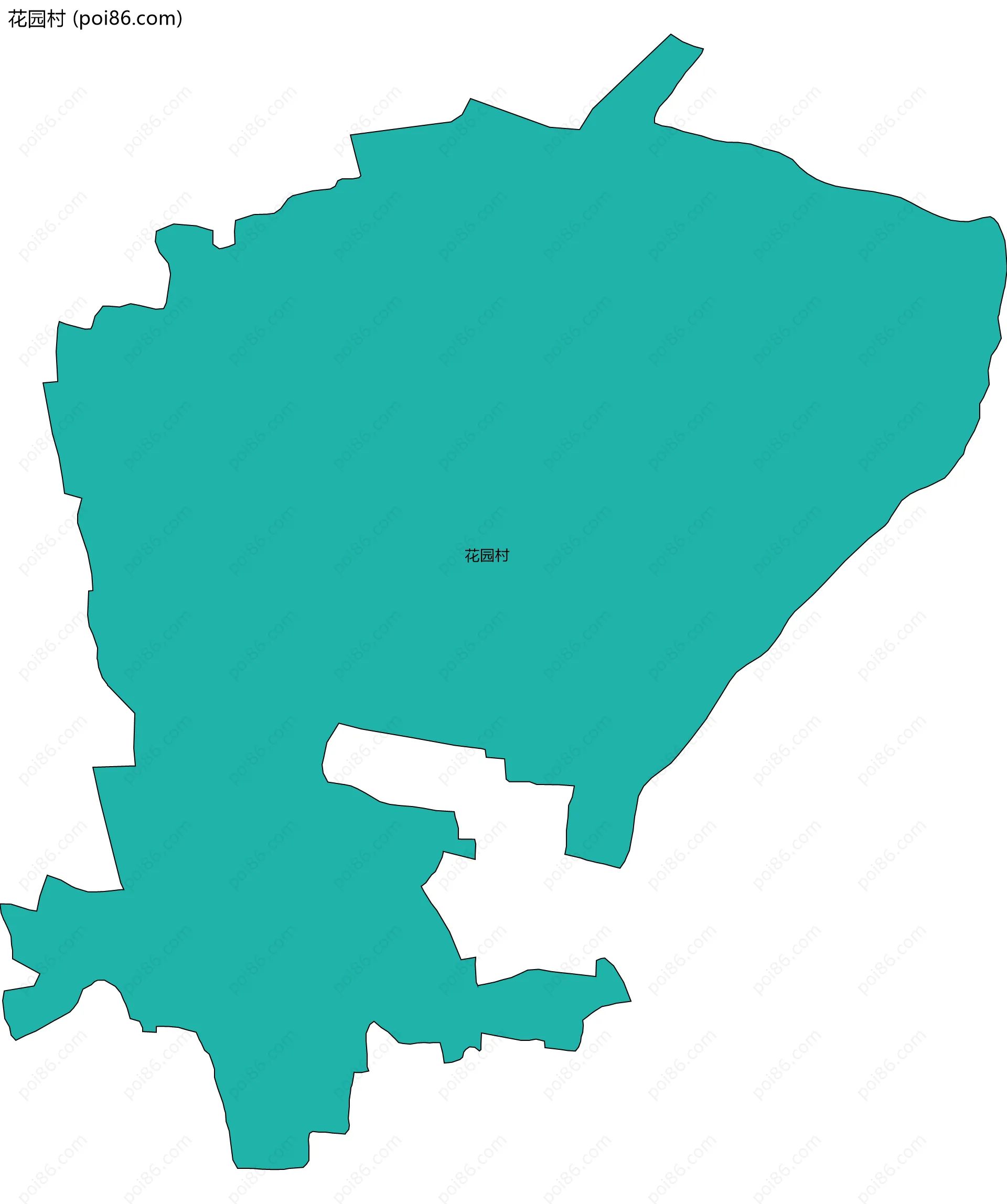 花园村边界地图