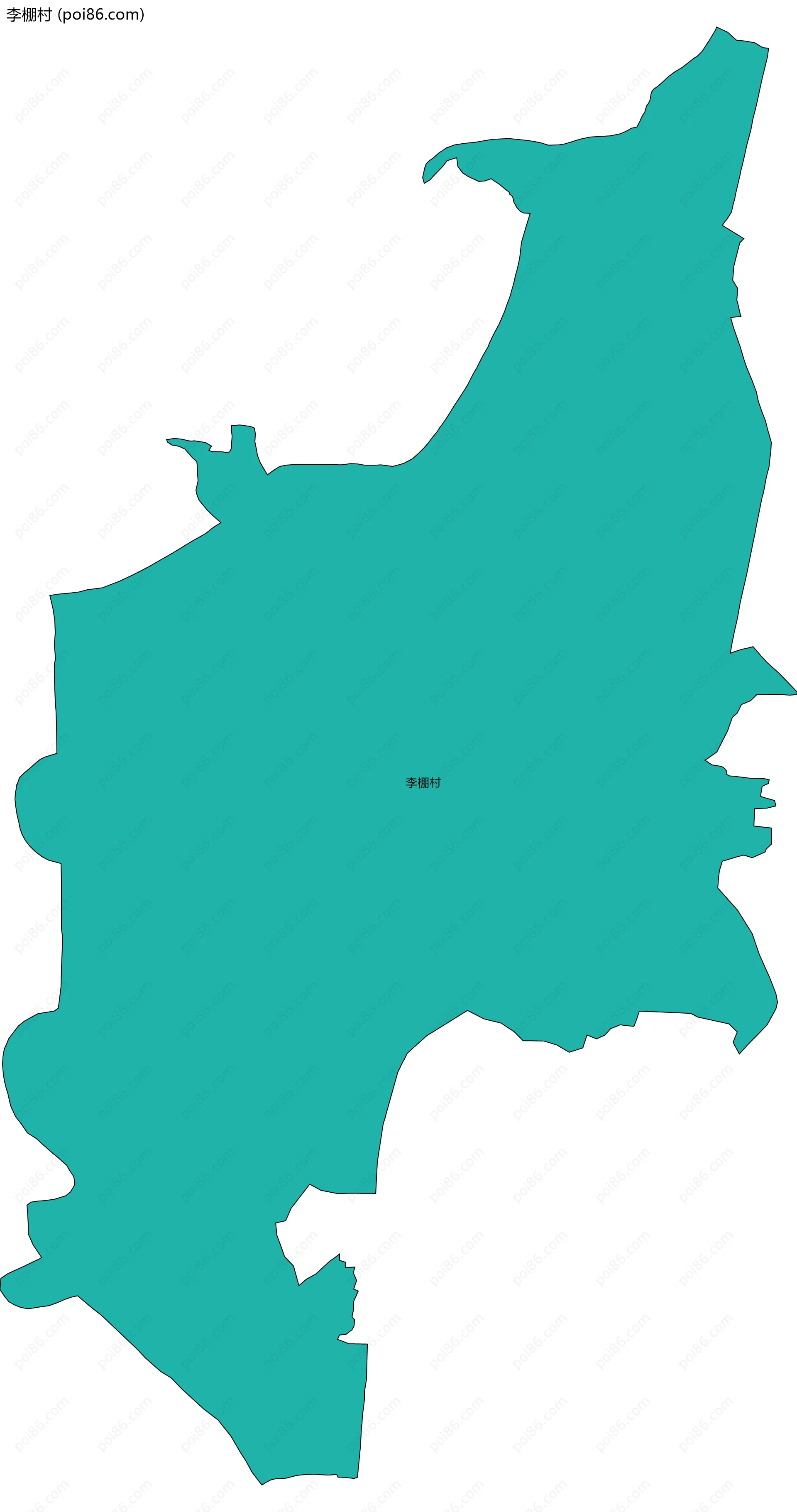 李棚村边界地图