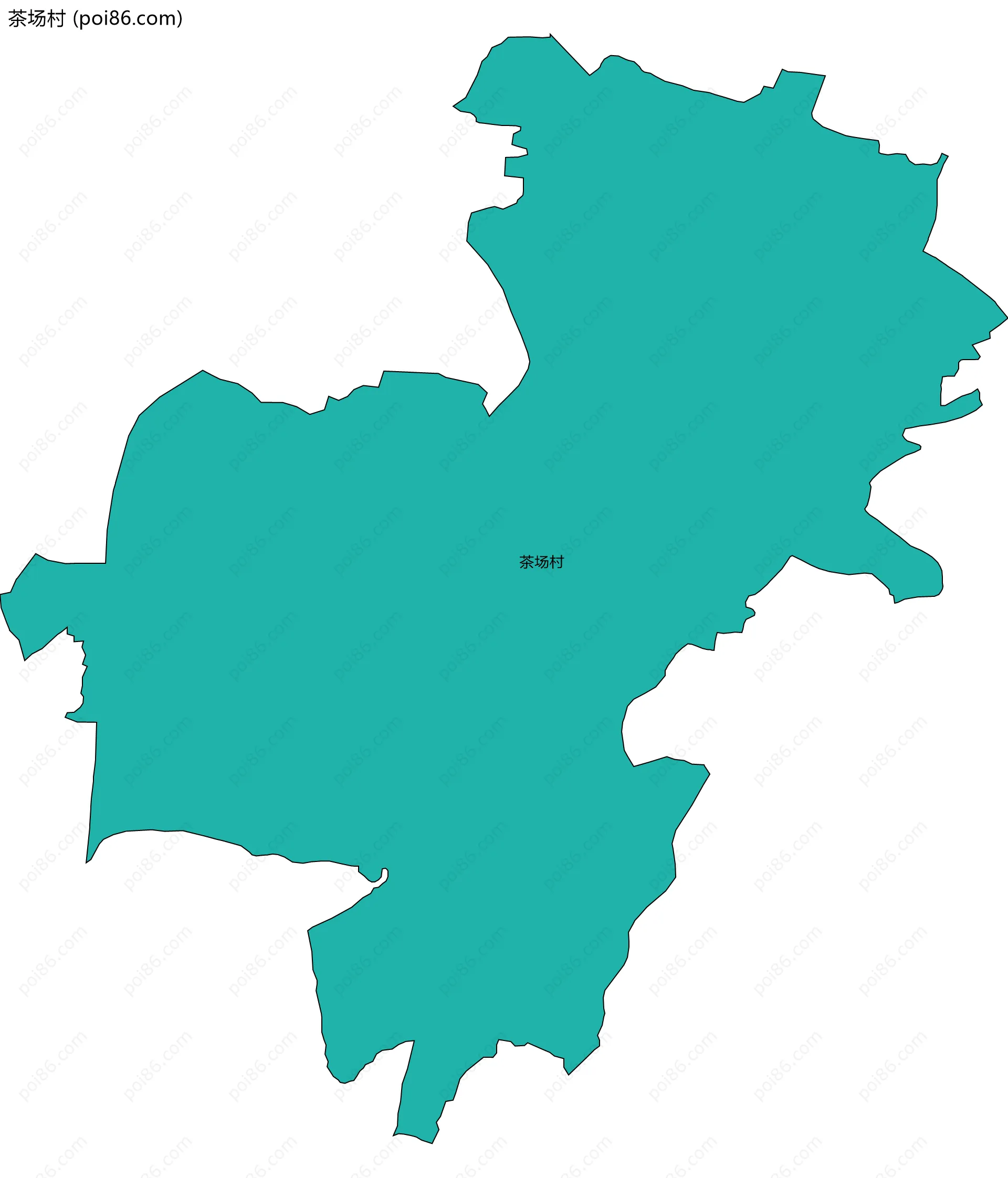 茶场村边界地图
