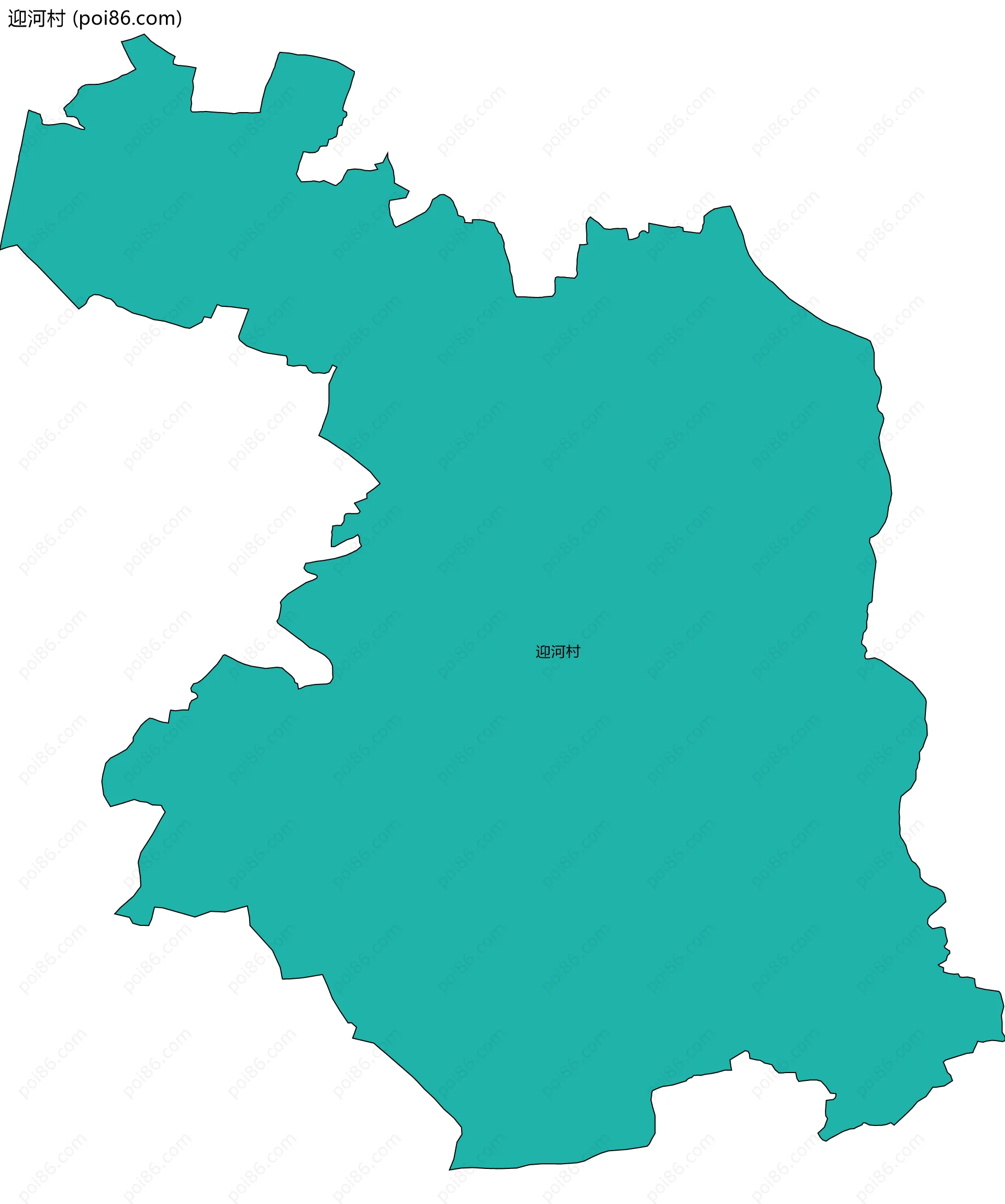 迎河村边界地图