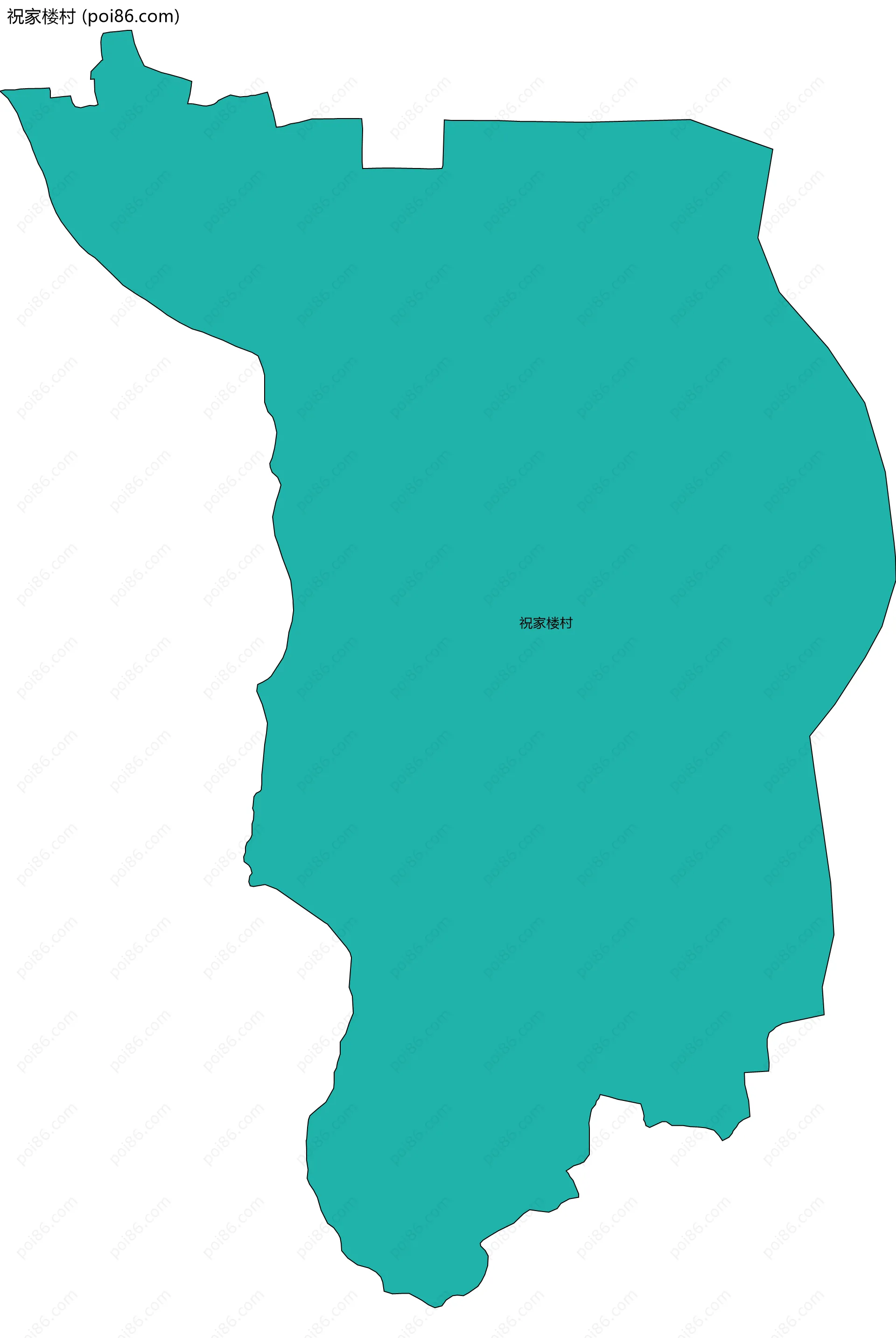 祝家楼村边界地图