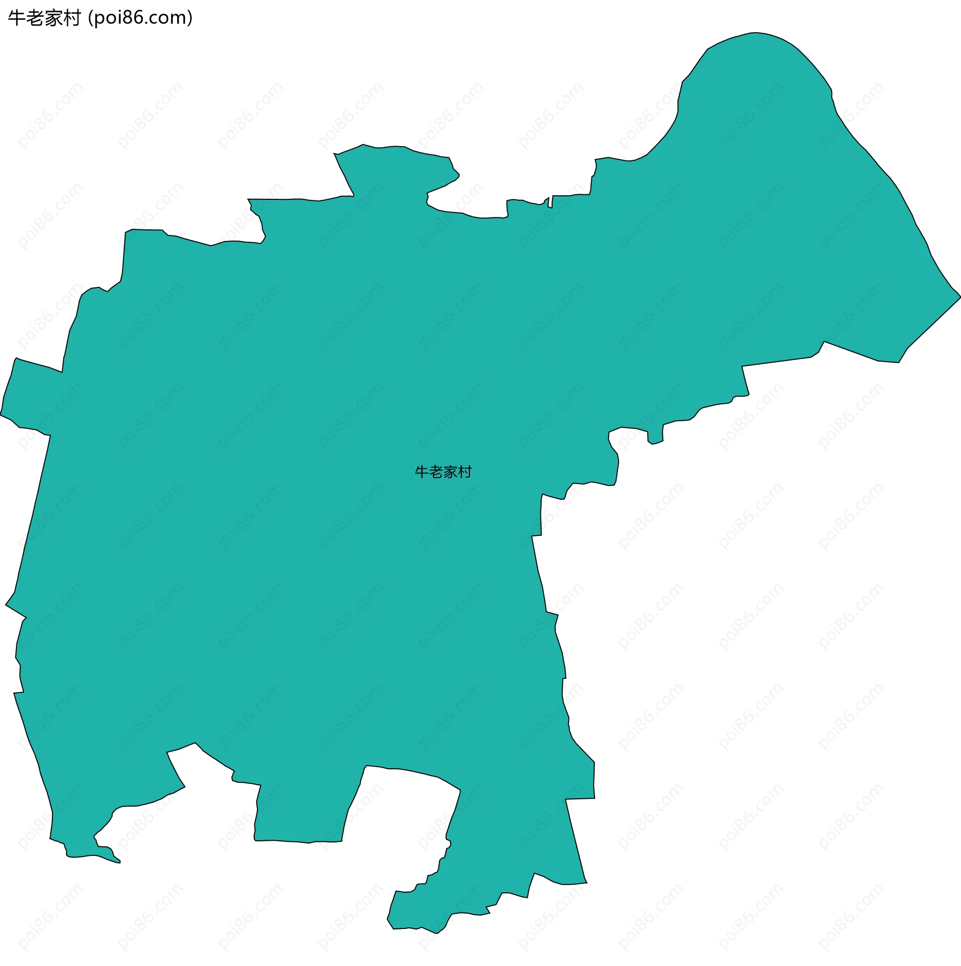 牛老家村边界地图