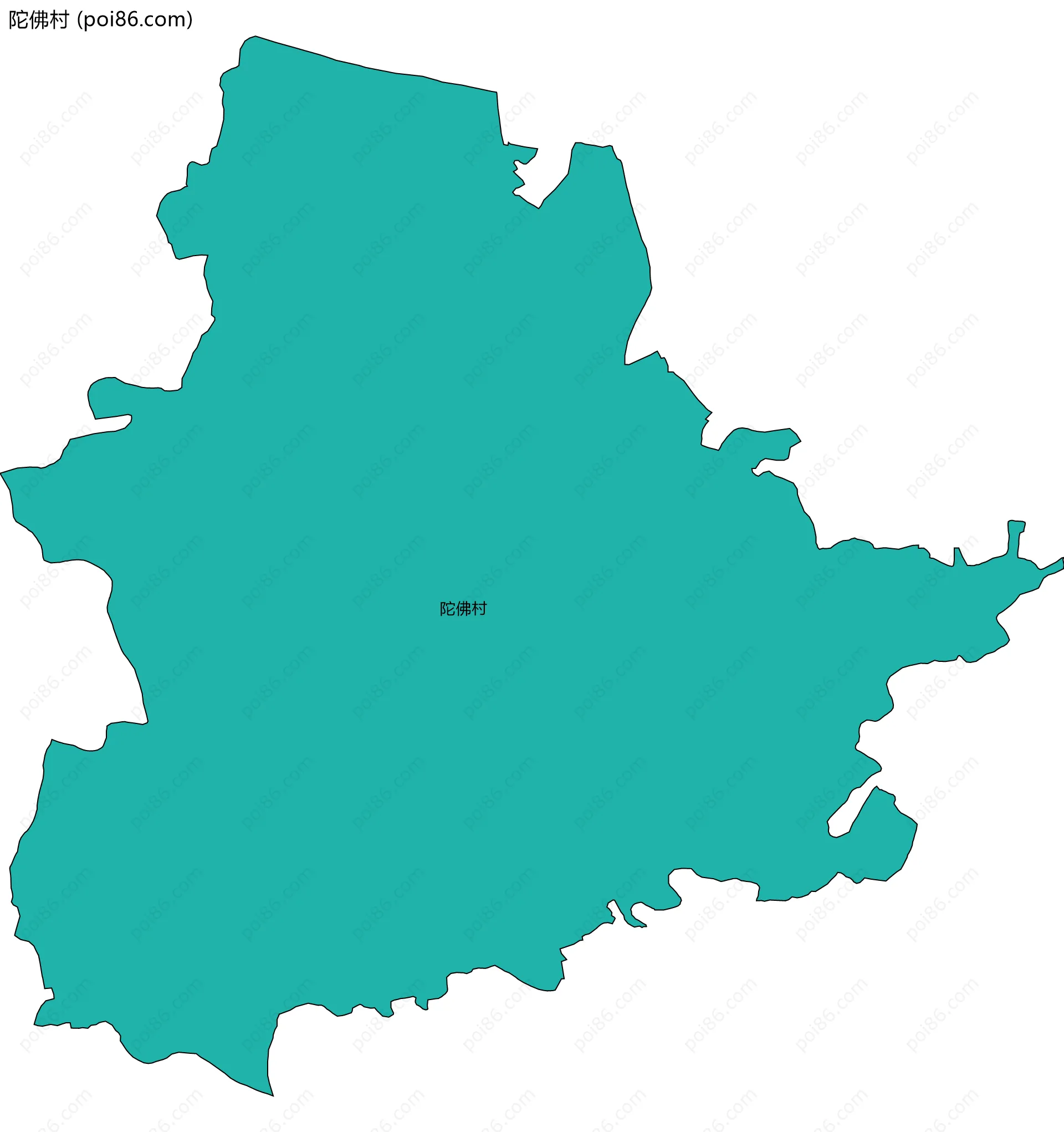 陀佛村边界地图
