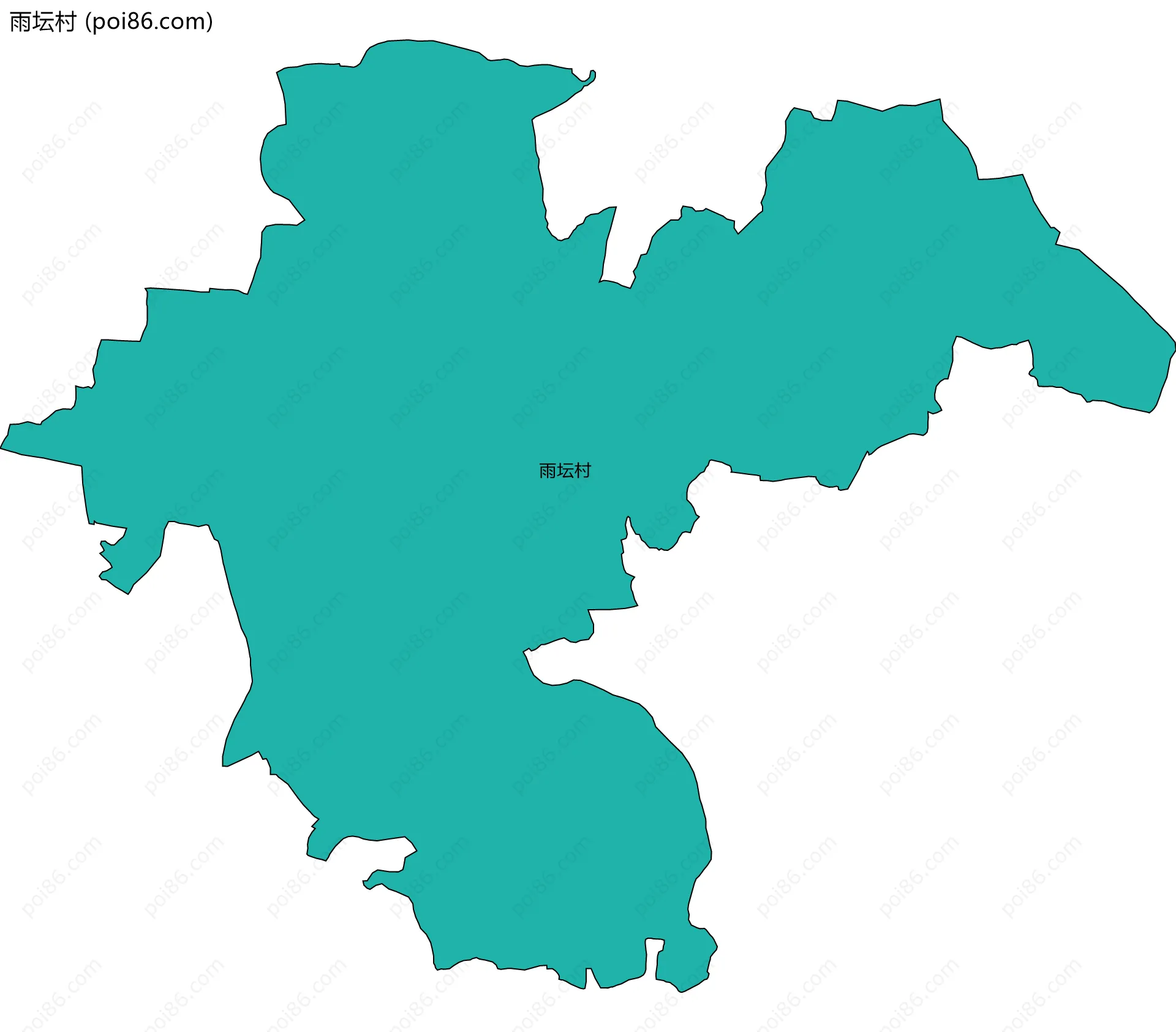 雨坛村边界地图