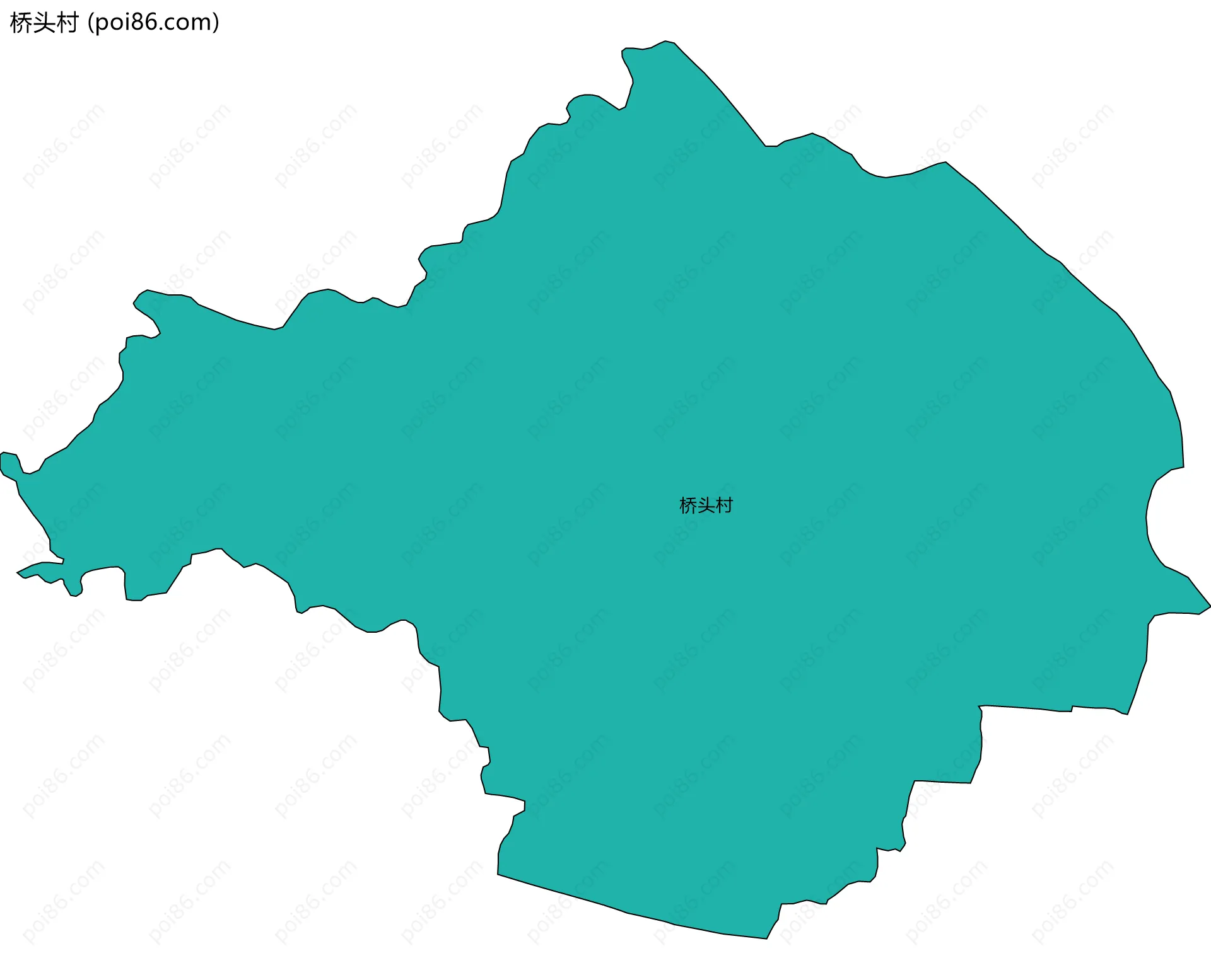 桥头村边界地图