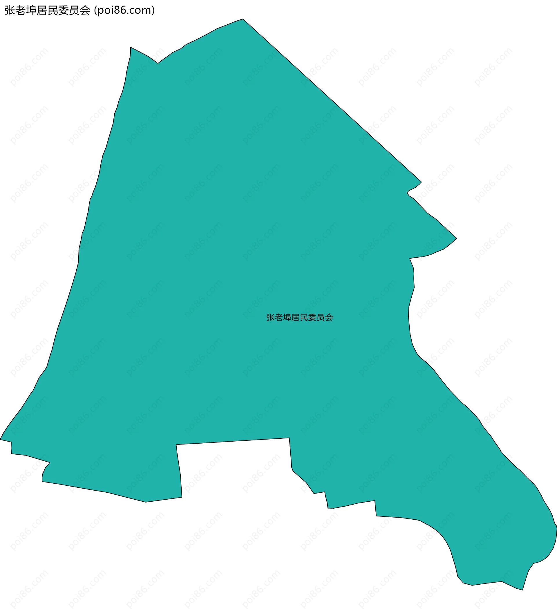 张老埠居民委员会边界地图
