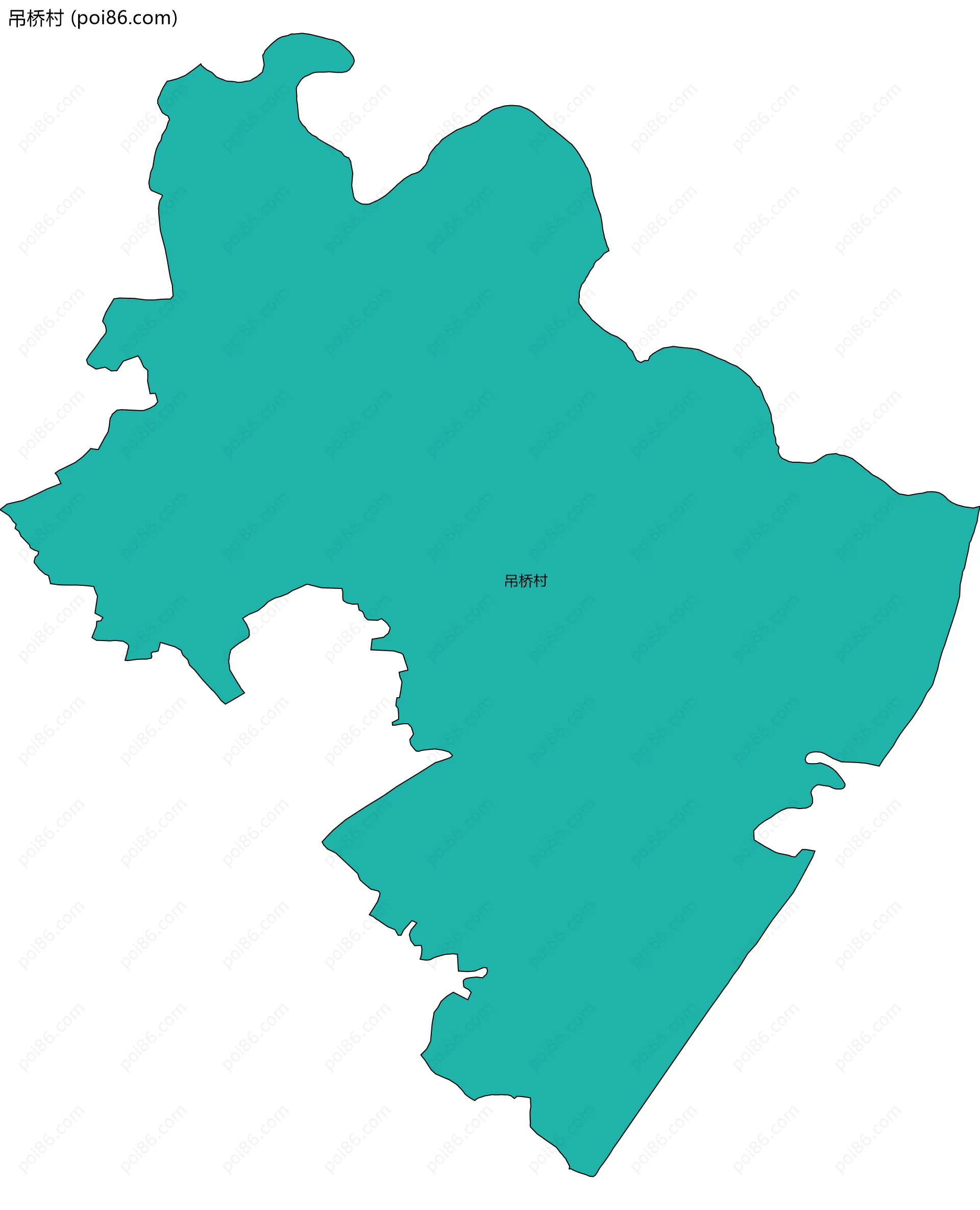 吊桥村边界地图