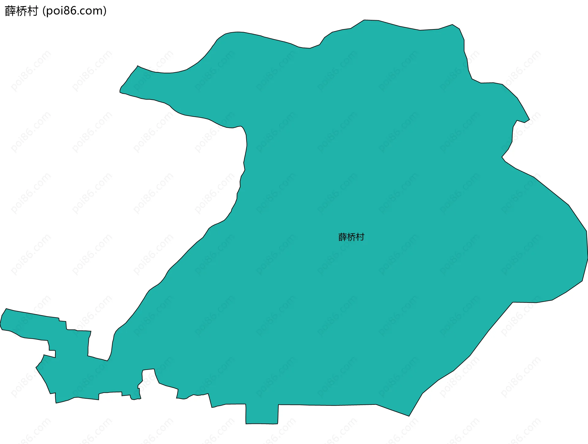 薛桥村边界地图