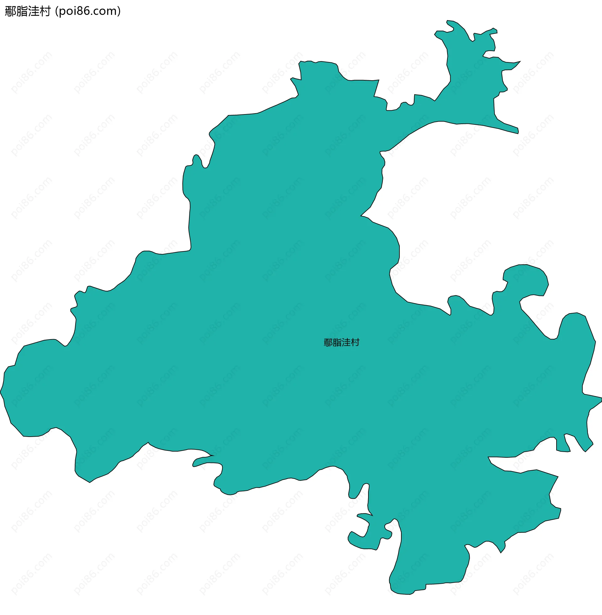 鄢脂洼村边界地图