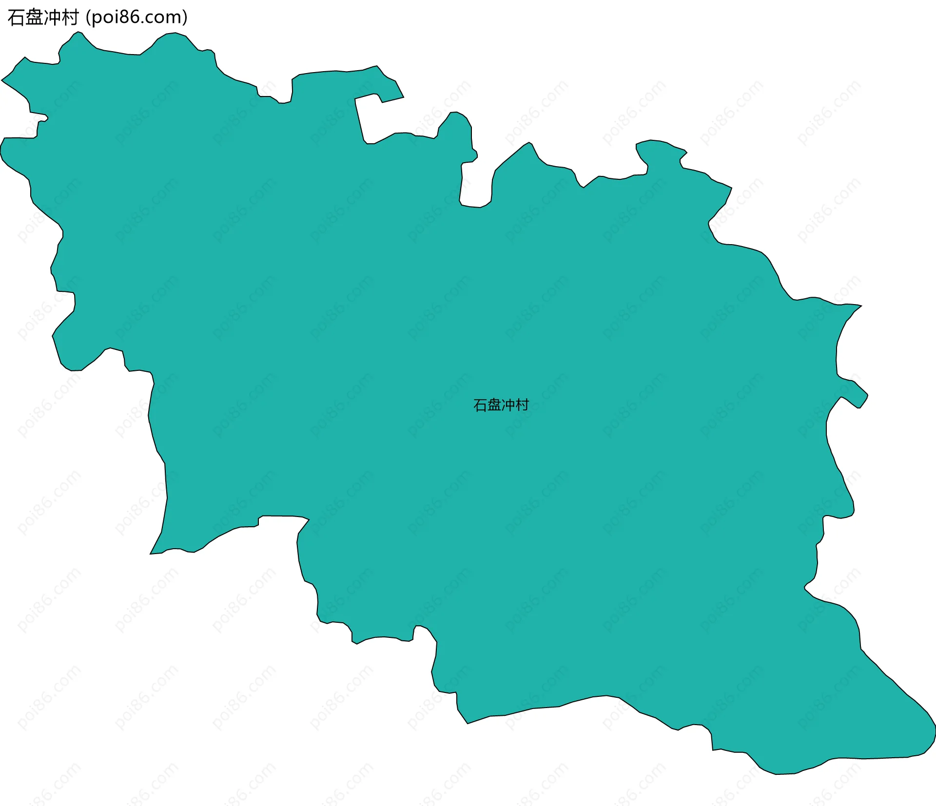 石盘冲村边界地图