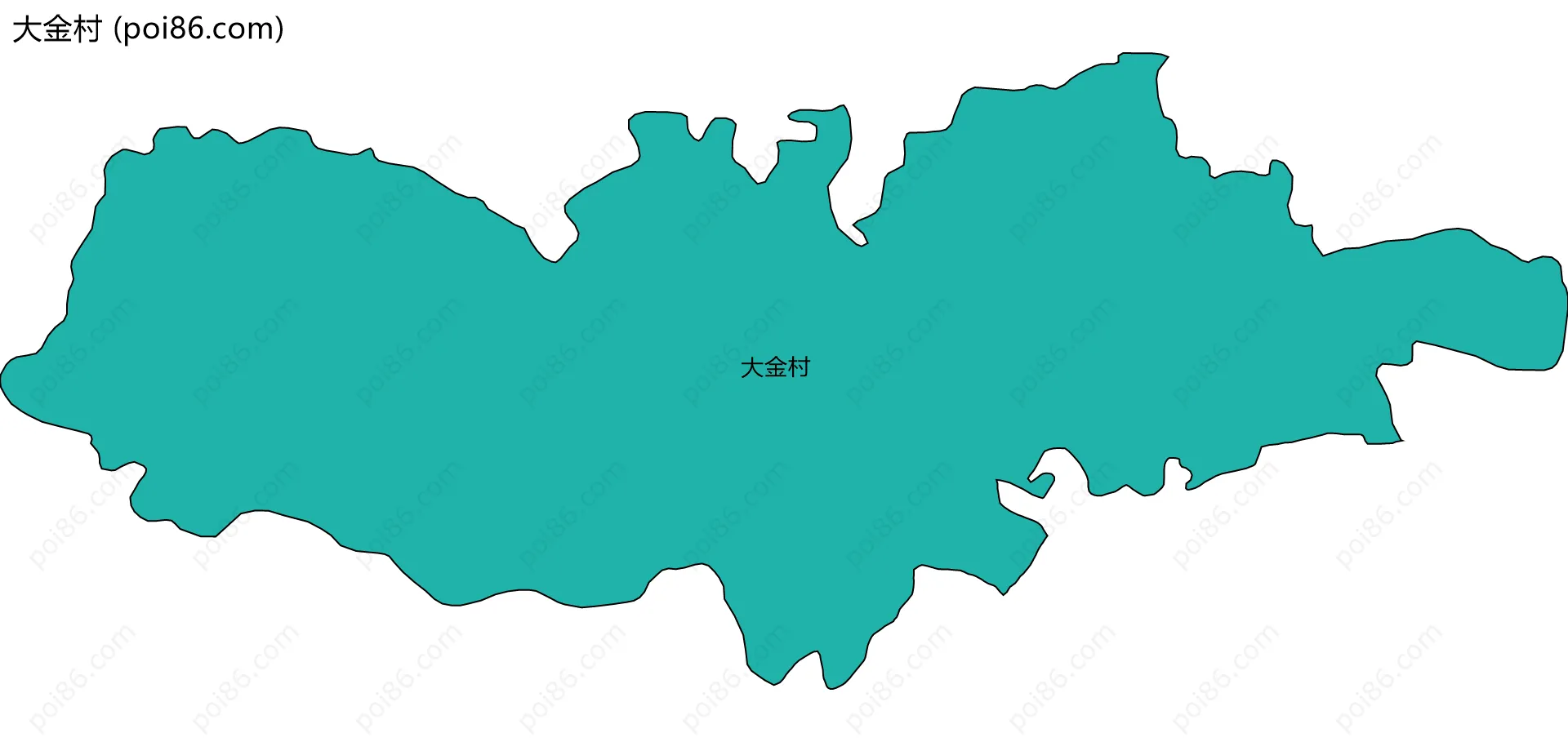 大金村边界地图