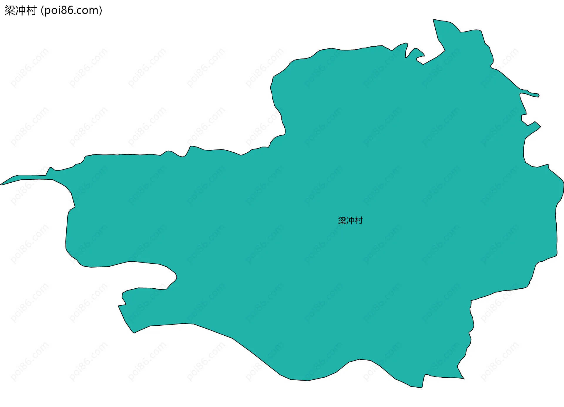 梁冲村边界地图