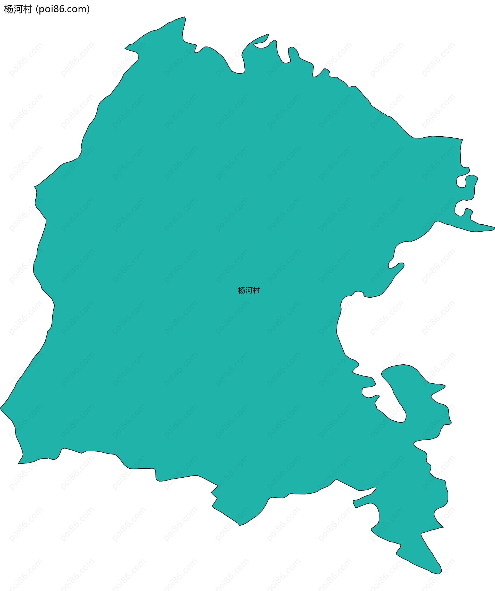 杨河村边界地图