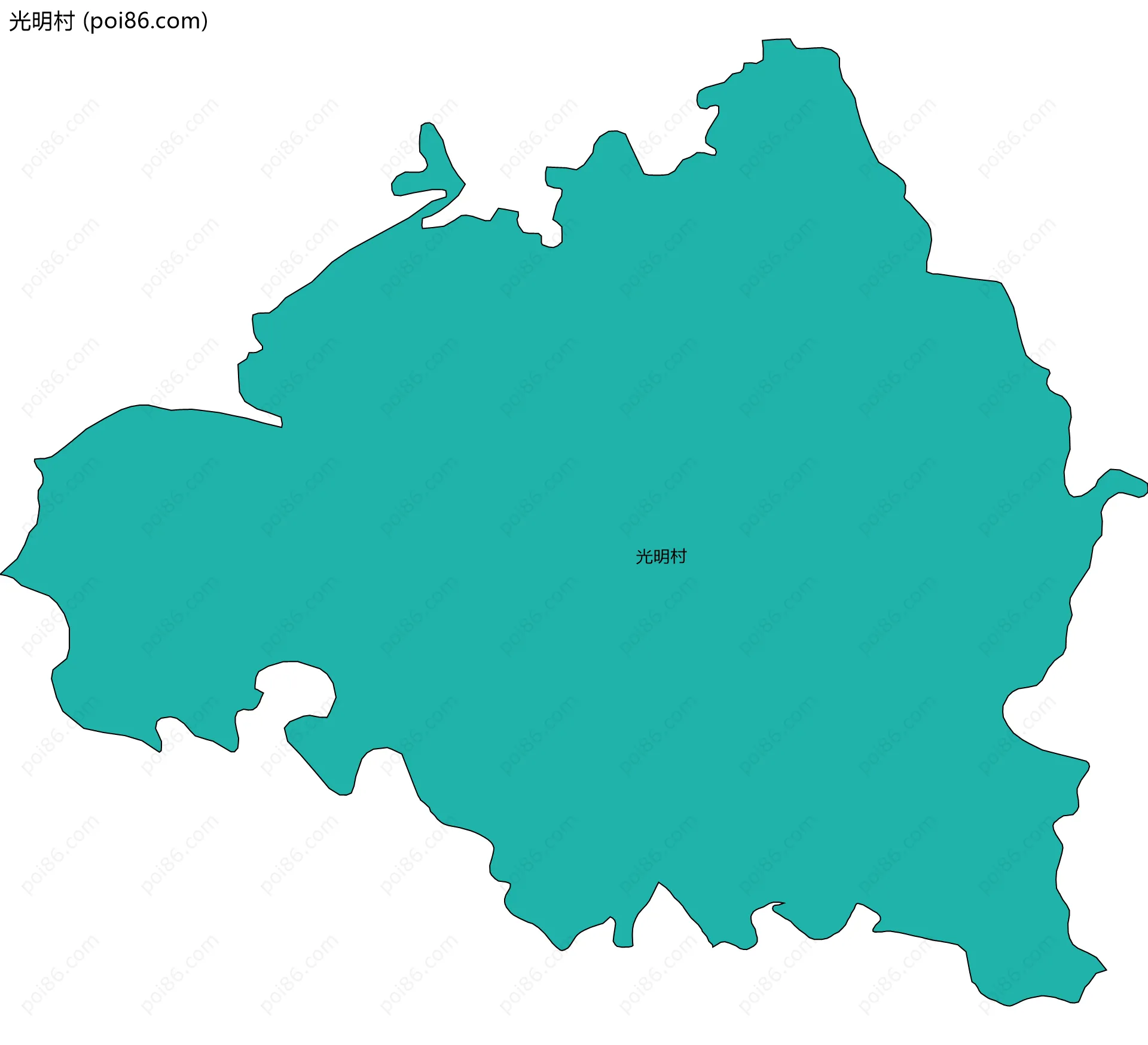 光明村边界地图