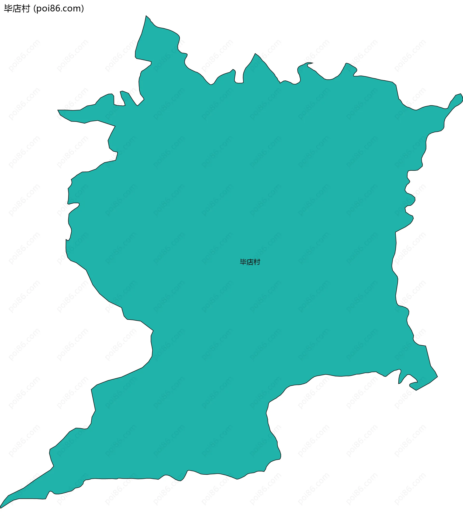 毕店村边界地图