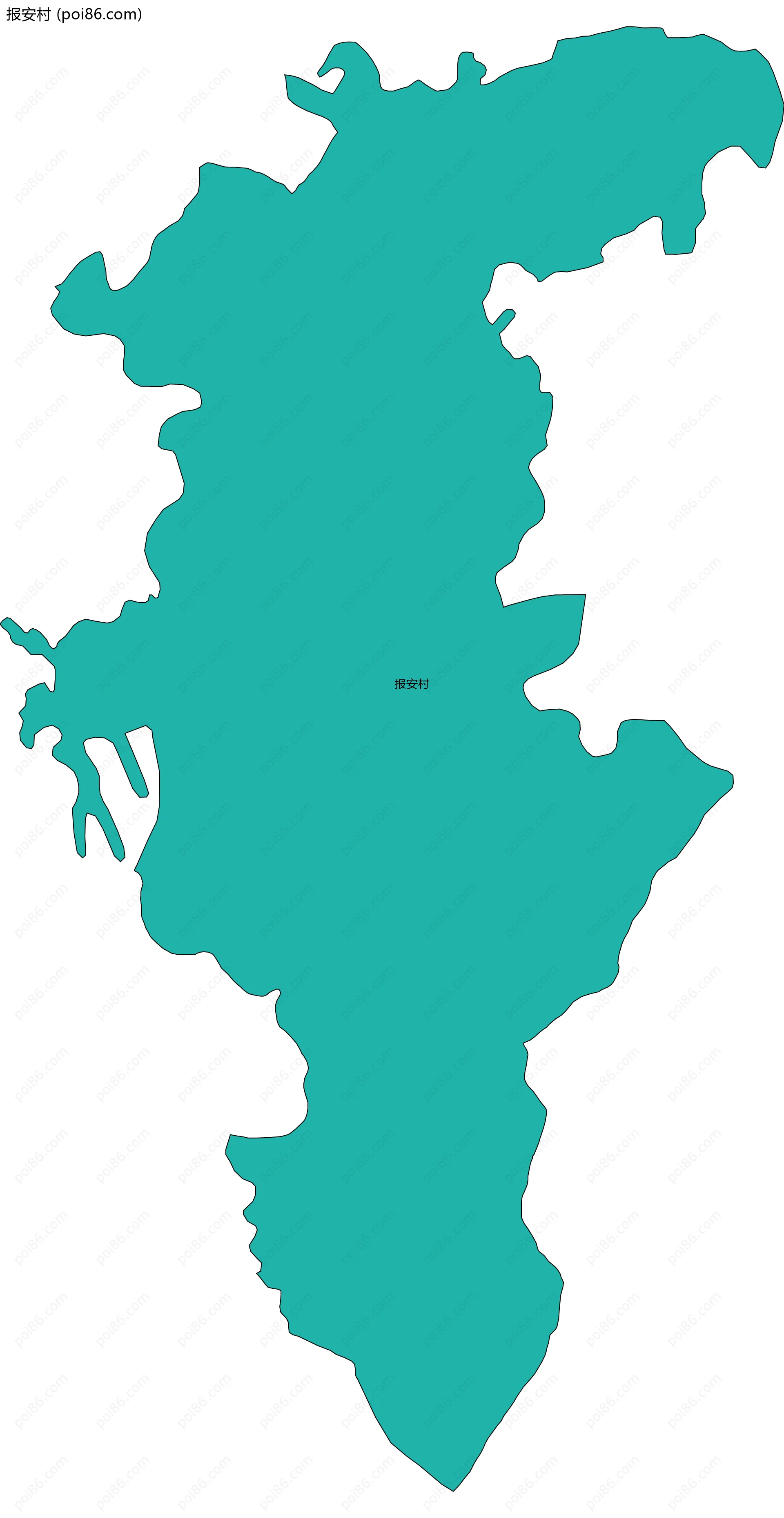 报安村边界地图