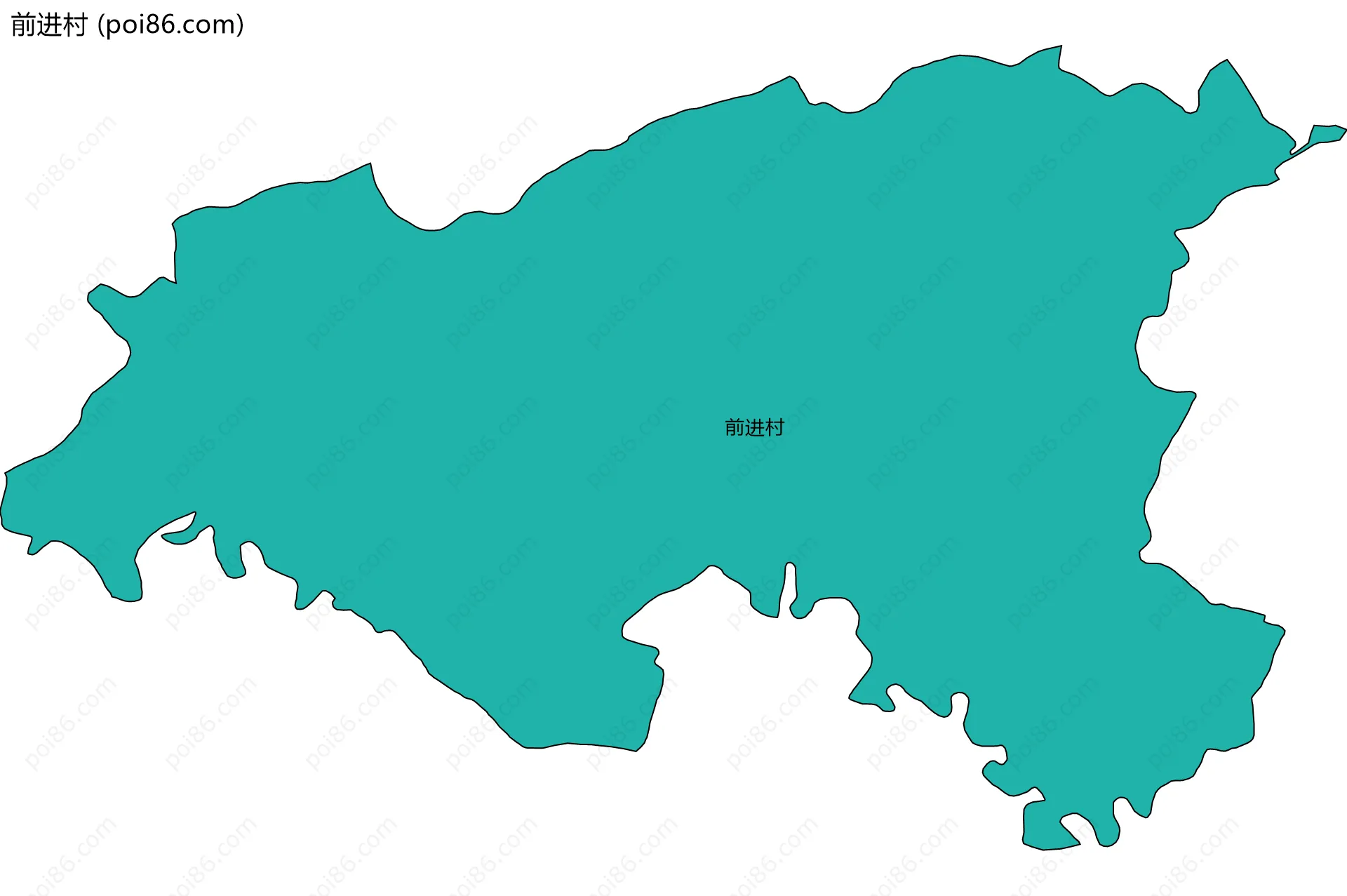 前进村边界地图