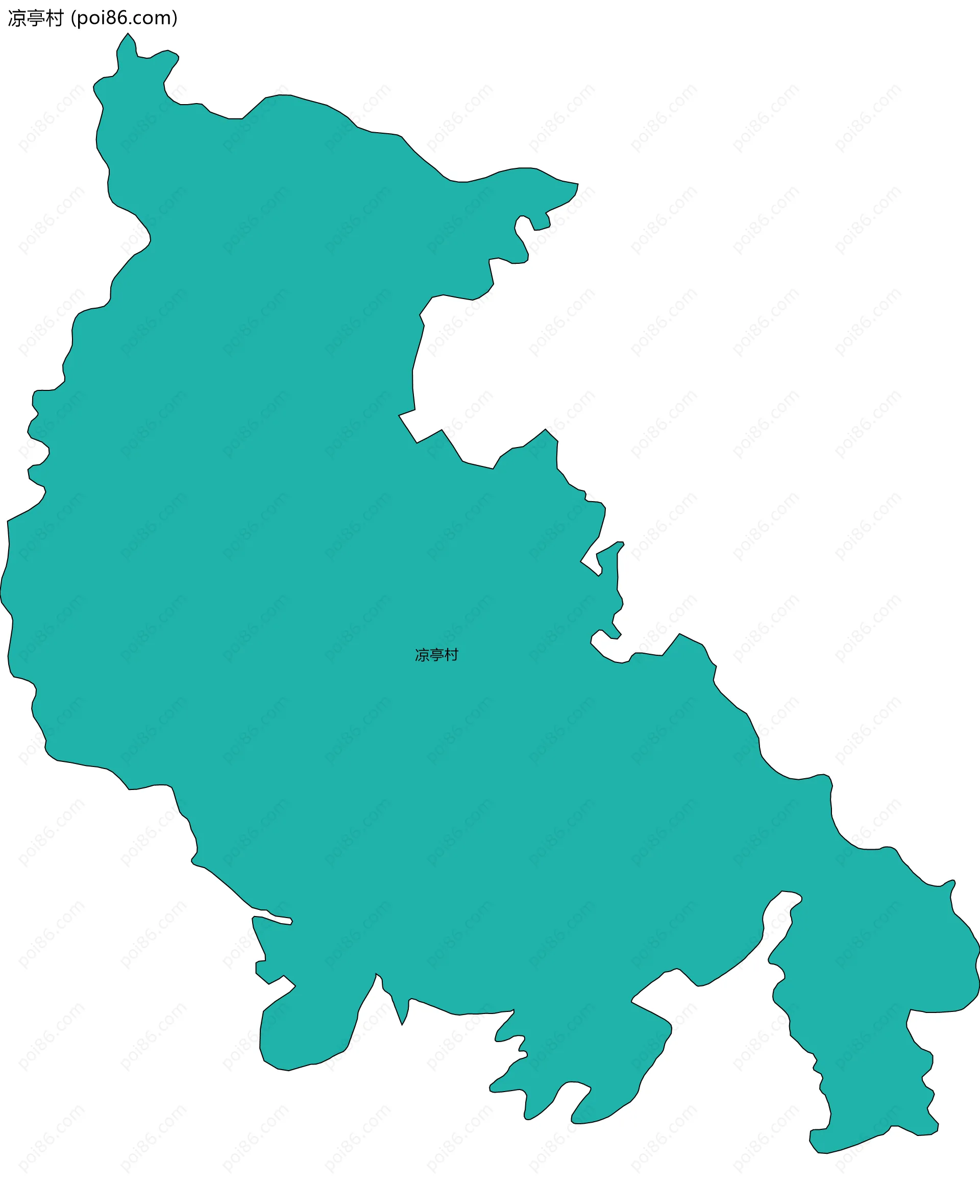 凉亭村边界地图