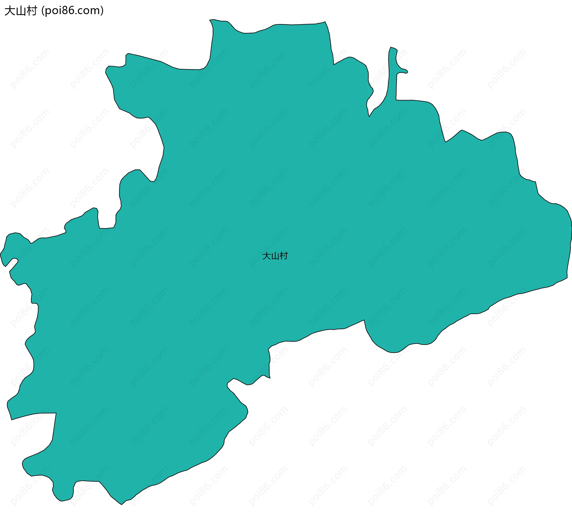 大山村边界地图