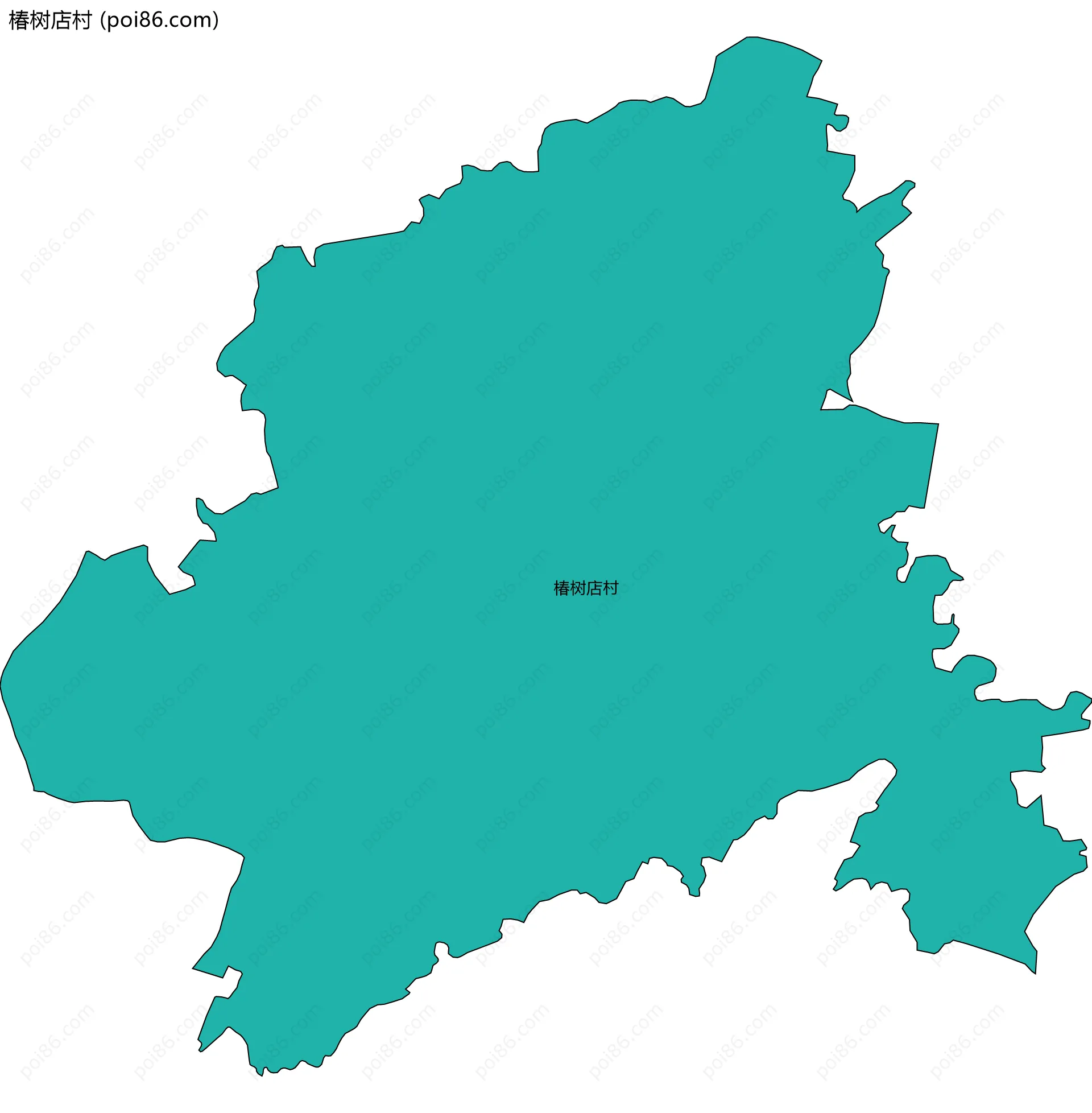 椿树店村边界地图