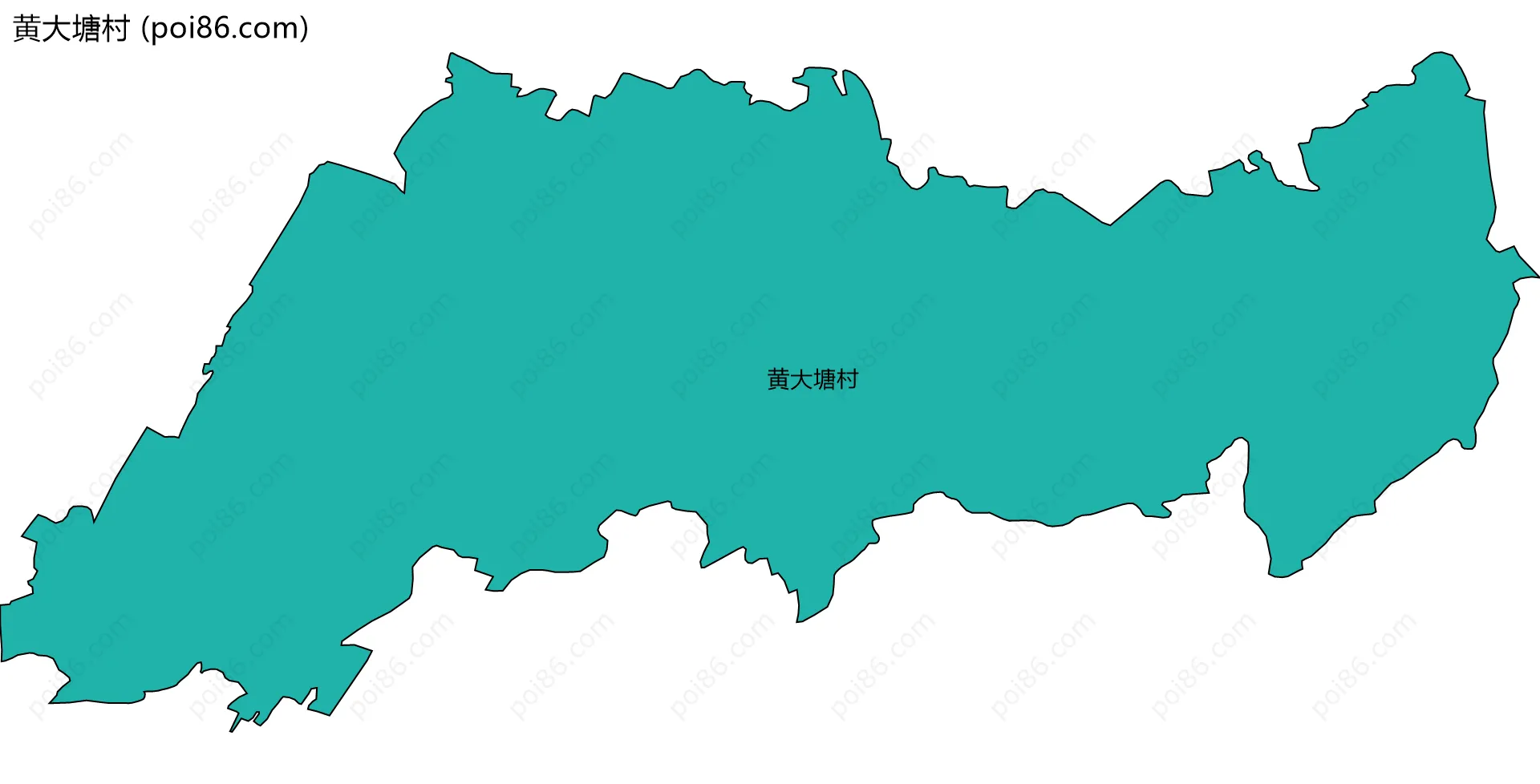 黄大塘村边界地图