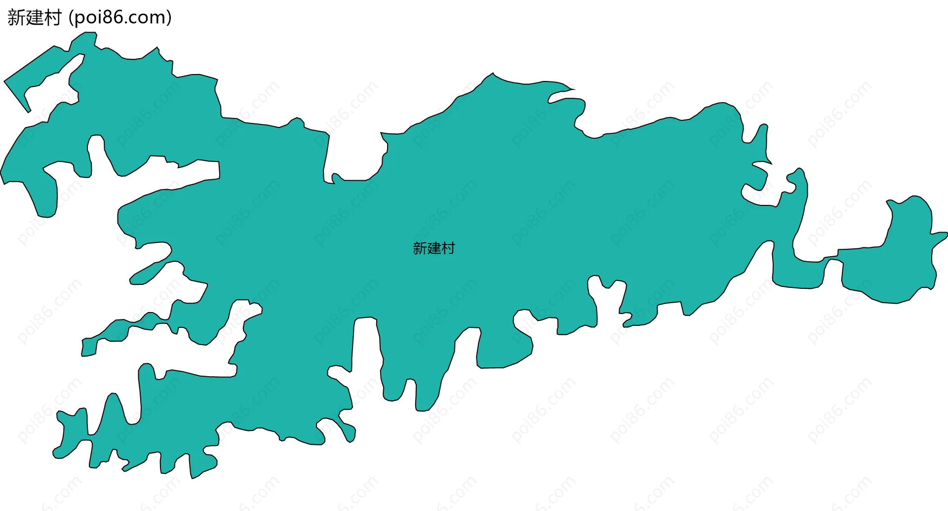 新建村边界地图