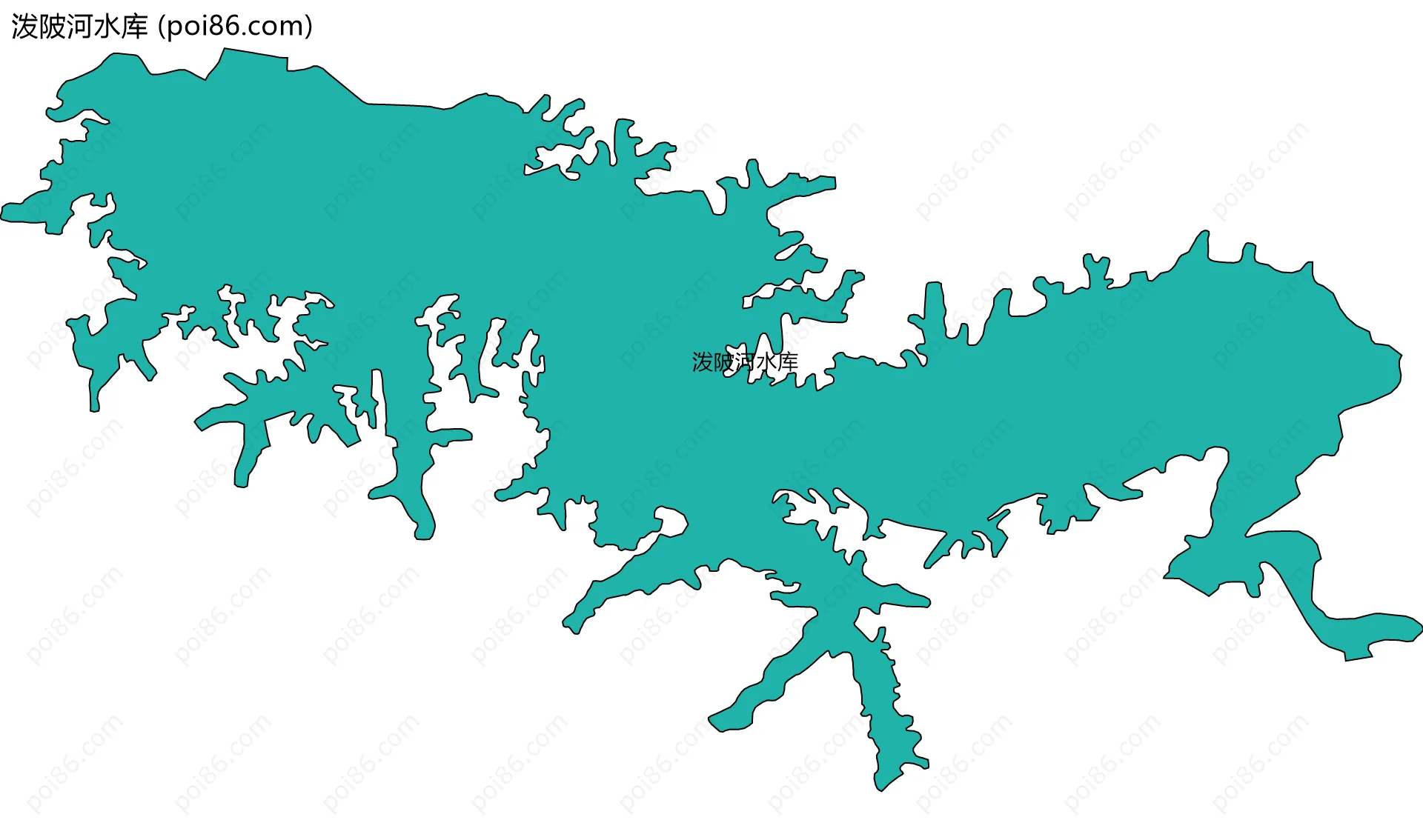 泼陂河水库边界地图