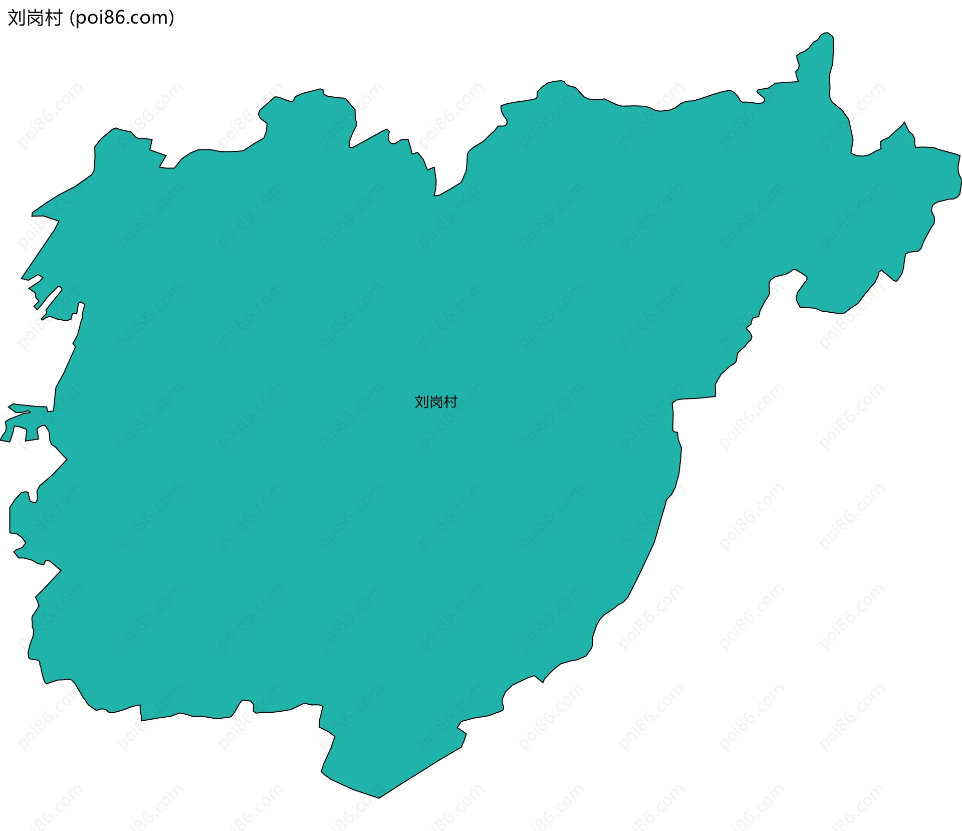刘岗村边界地图