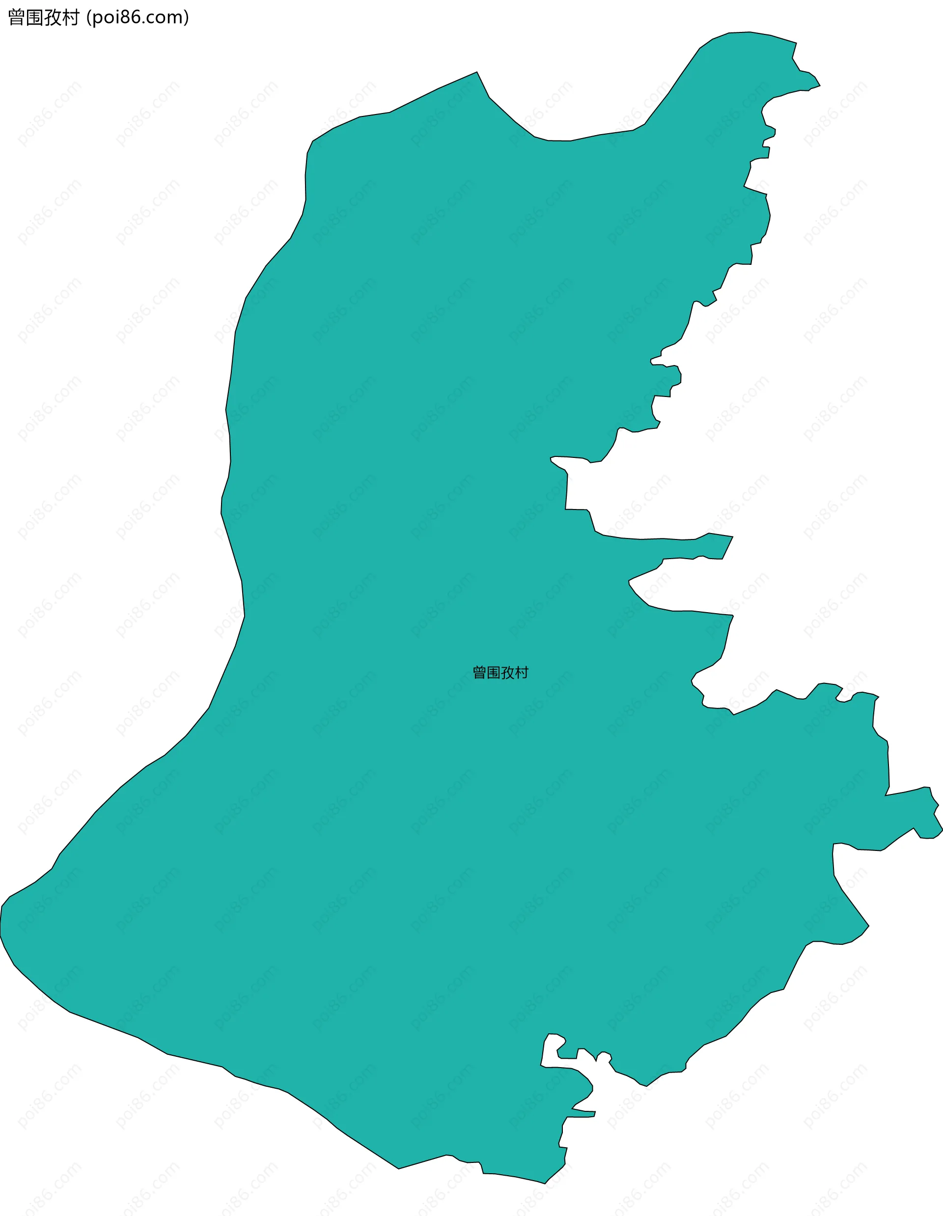 曾围孜村边界地图