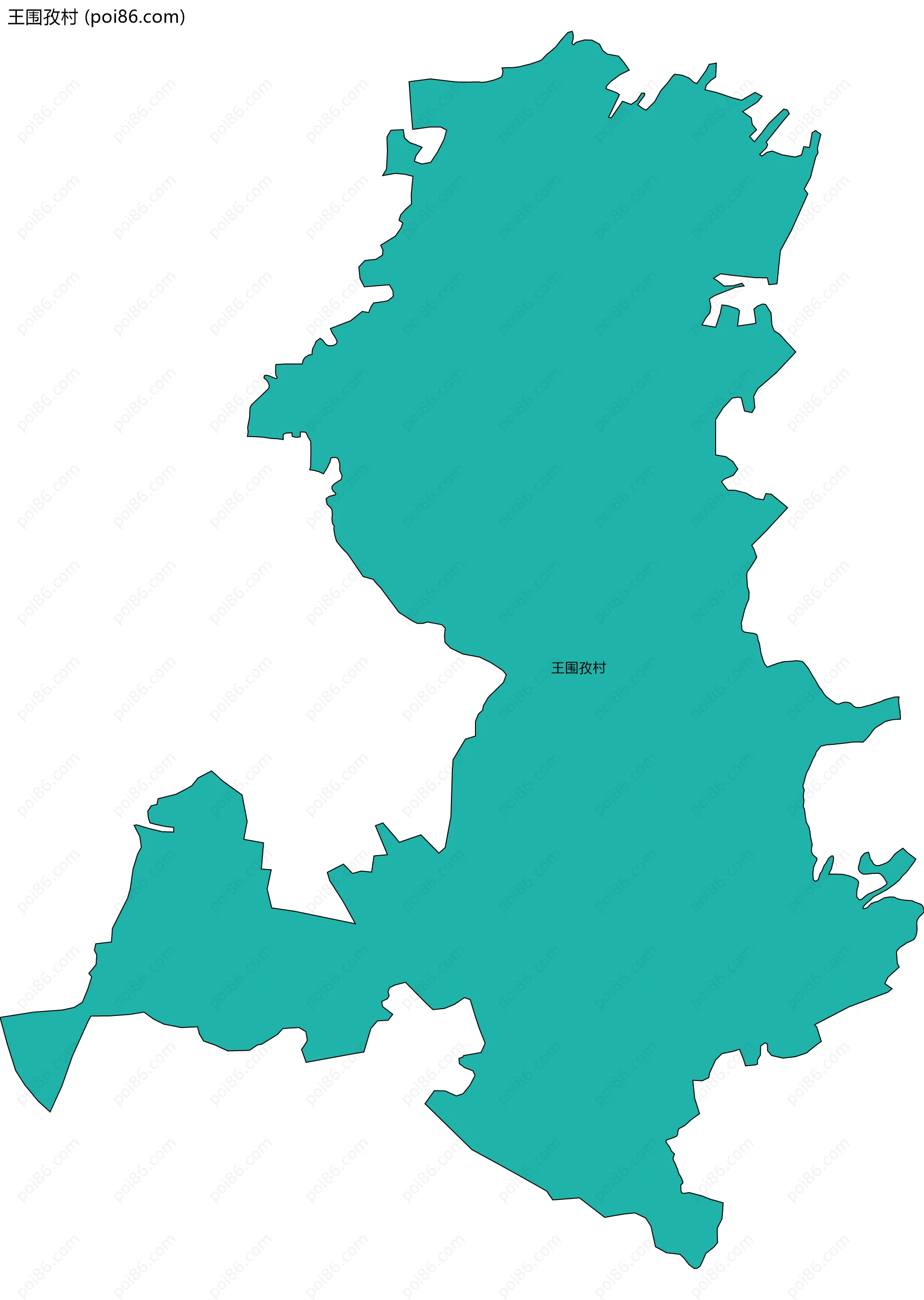 王围孜村边界地图