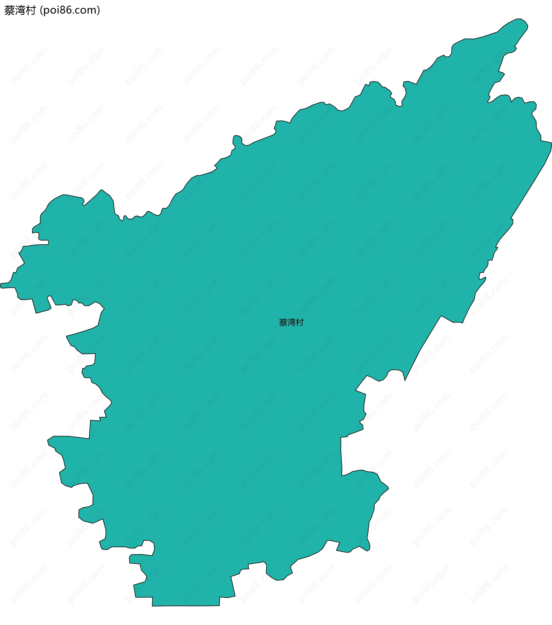 蔡湾村边界地图