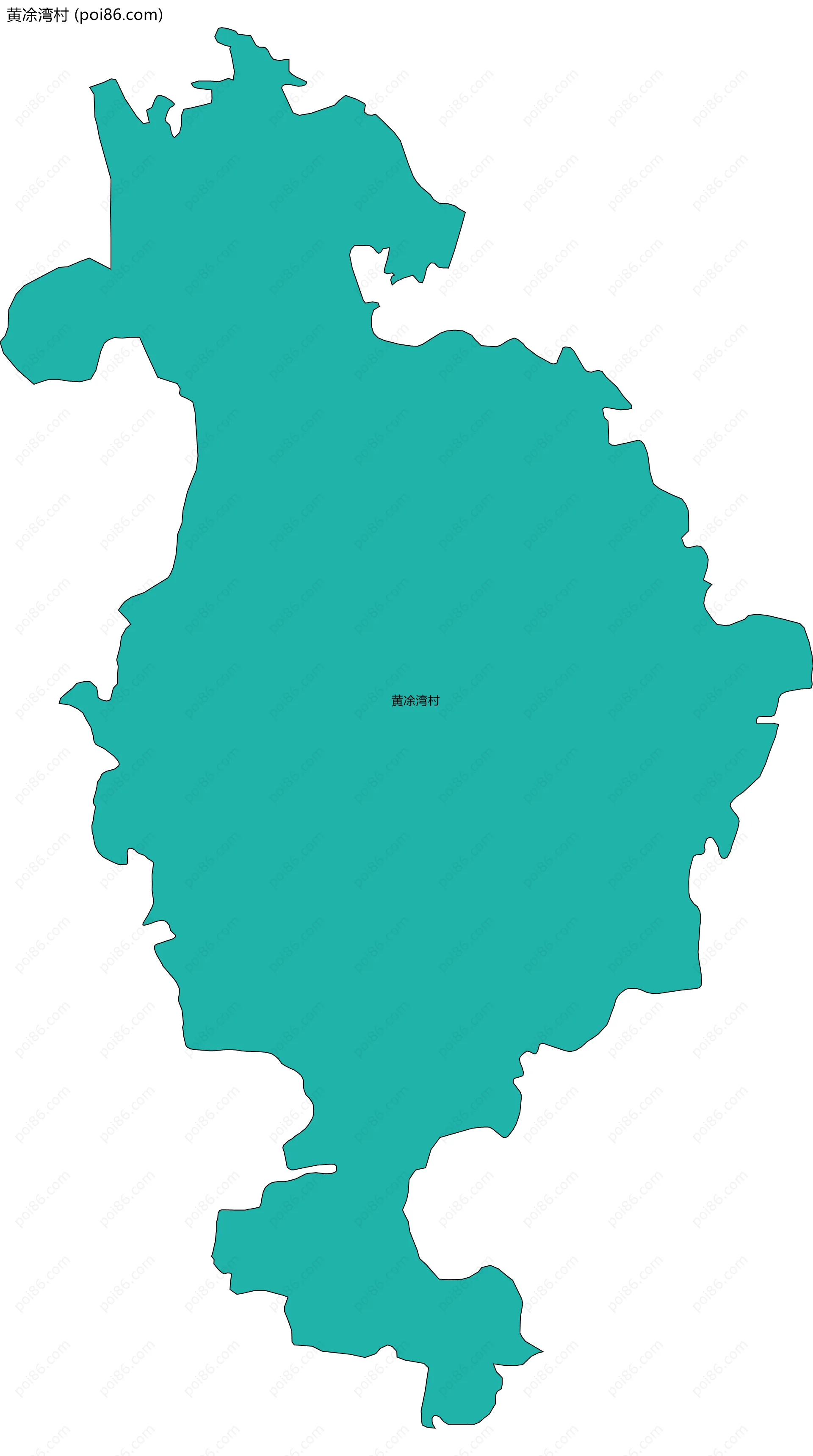 黄凃湾村边界地图