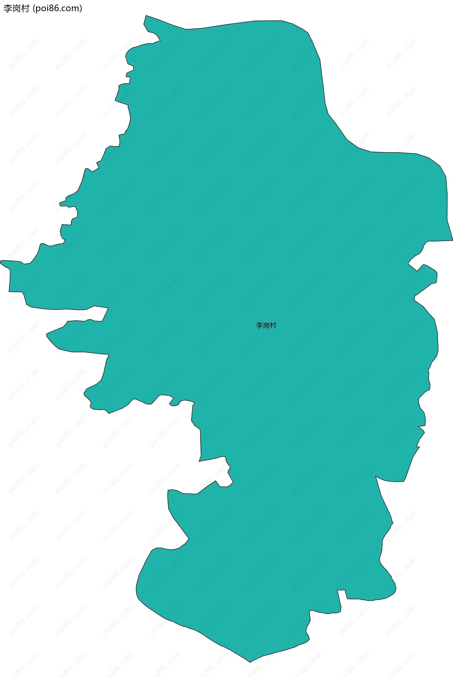 李岗村边界地图