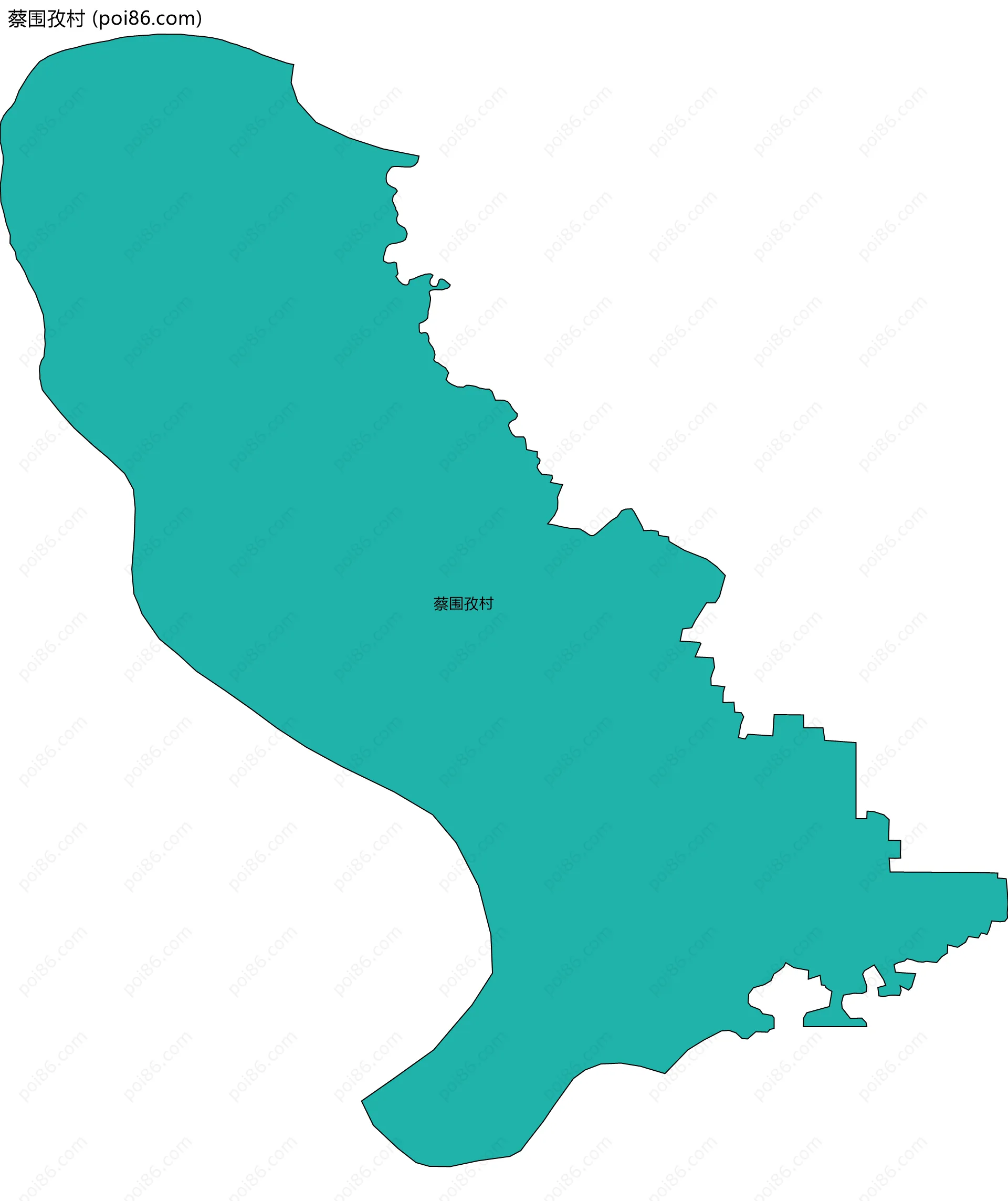 蔡围孜村边界地图