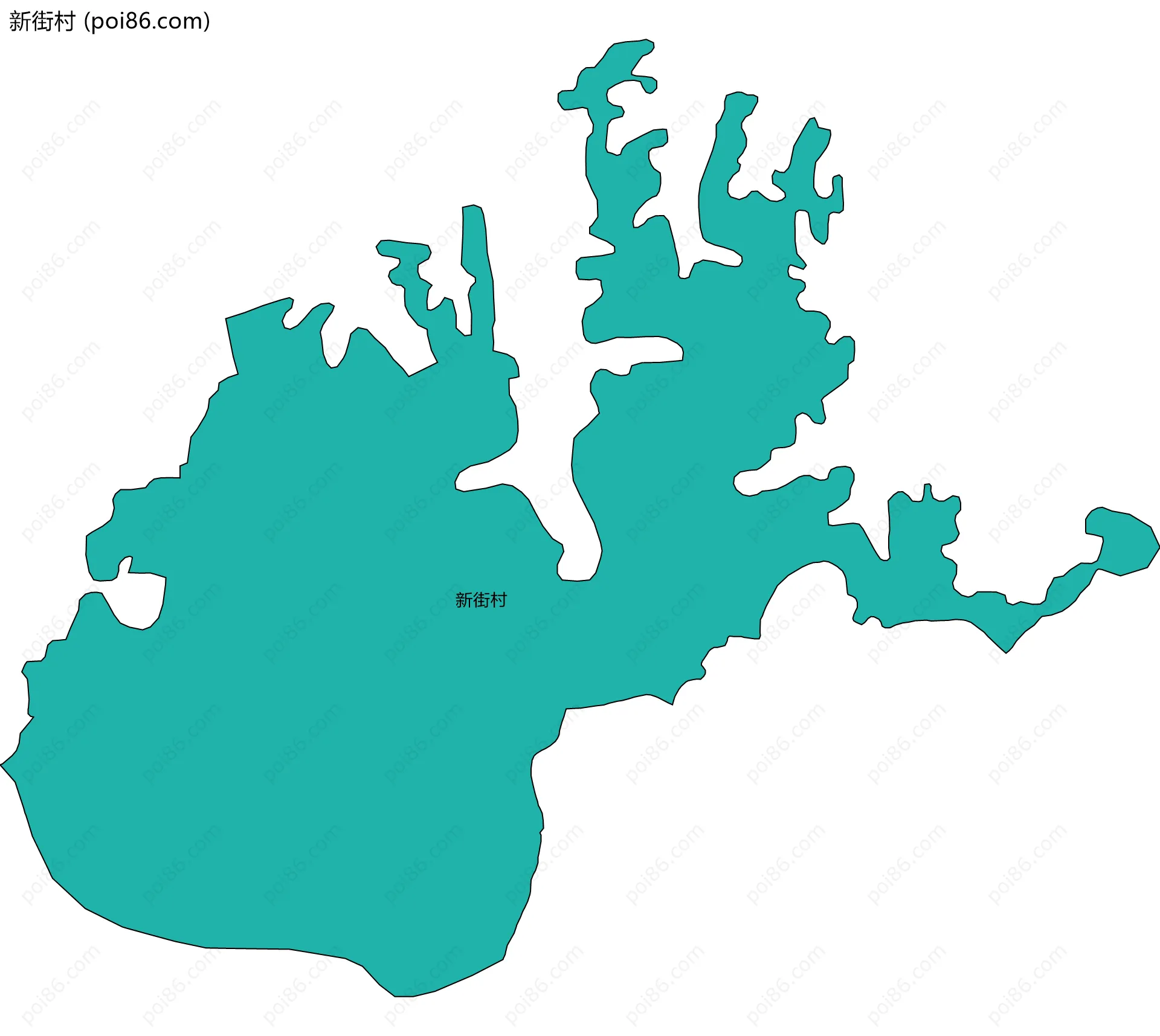 新街村边界地图