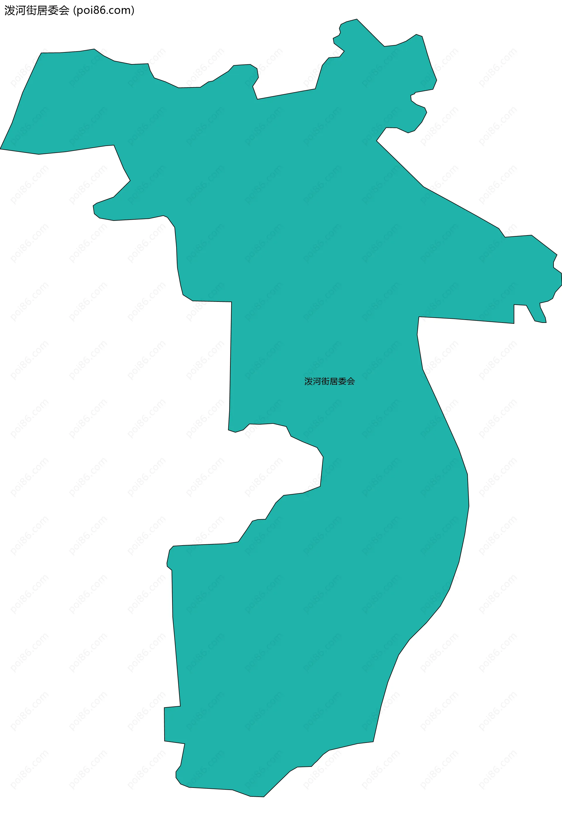 泼河街居委会边界地图