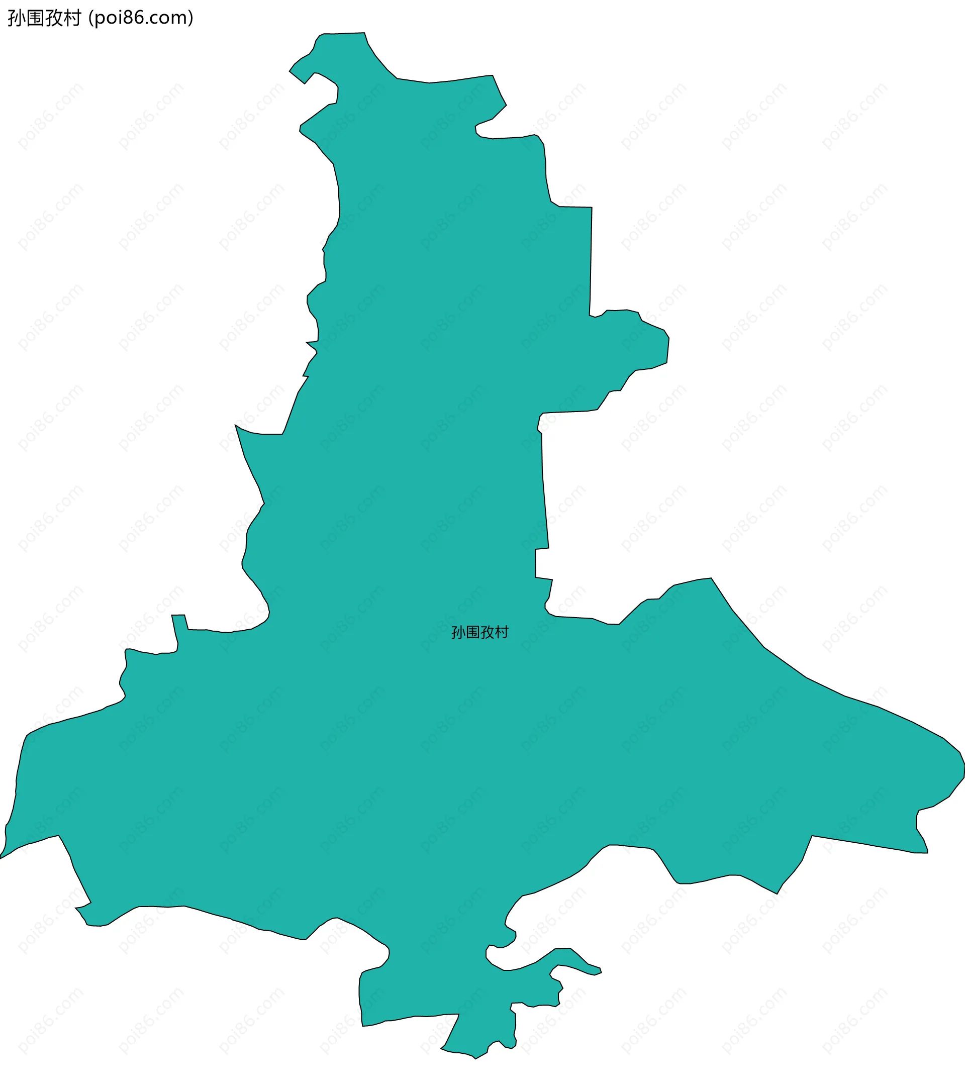 孙围孜村边界地图