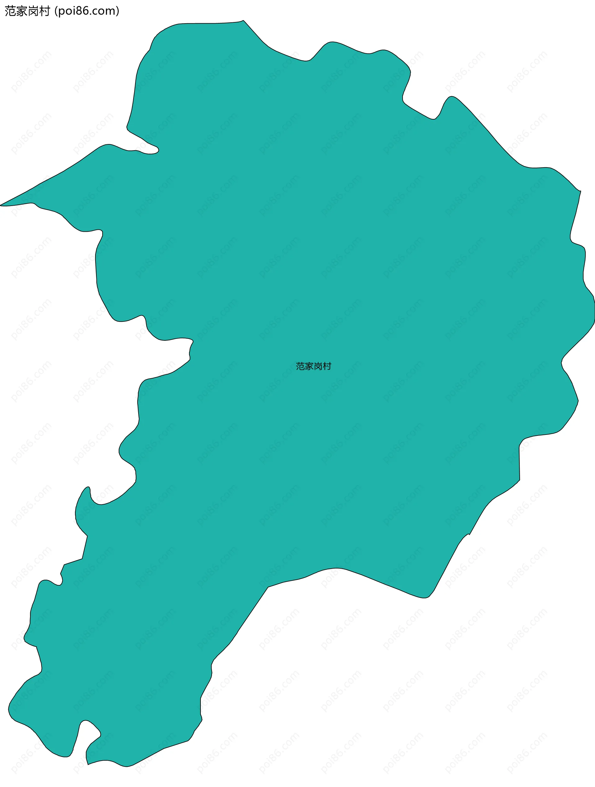 范家岗村边界地图