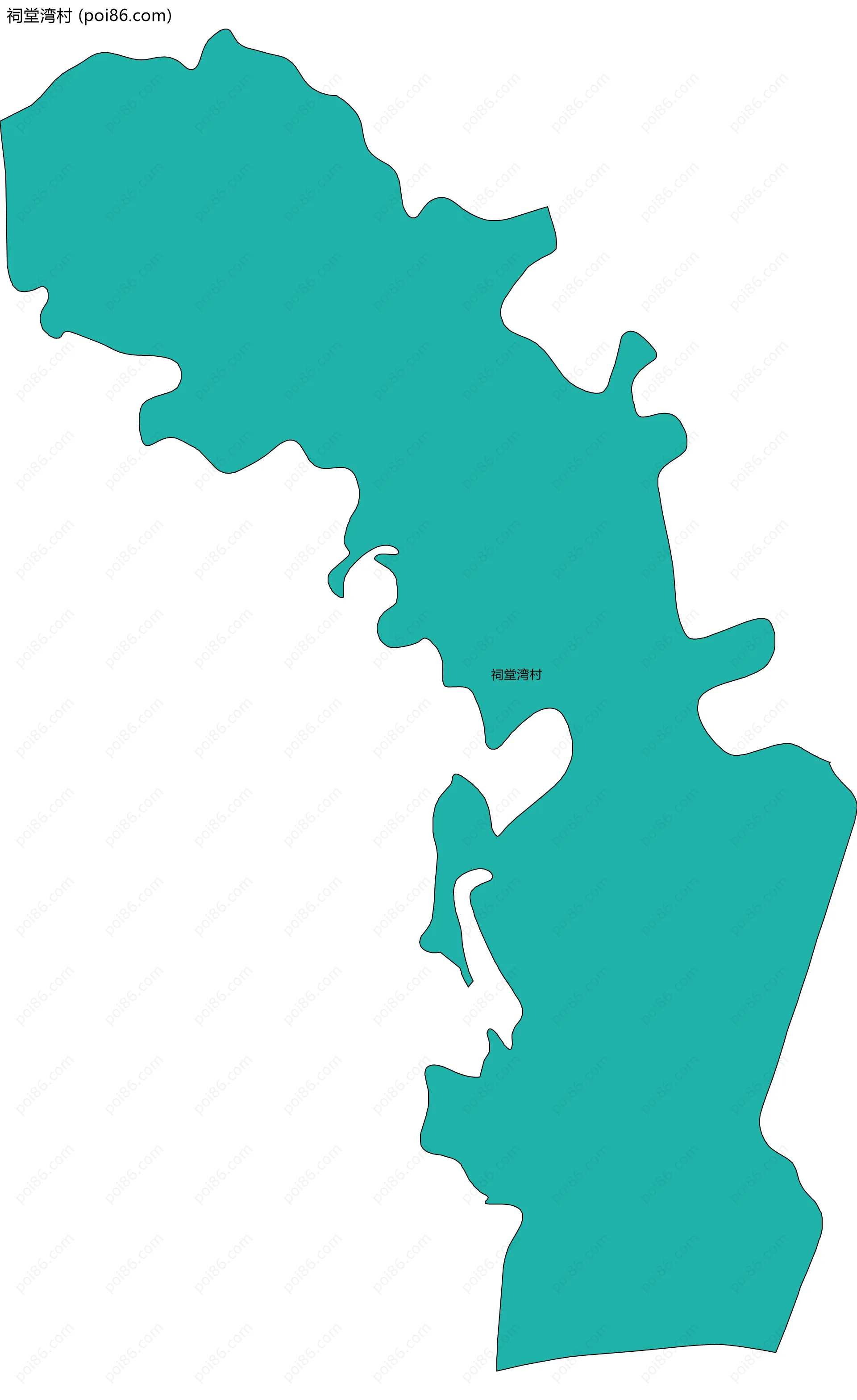 祠堂湾村边界地图