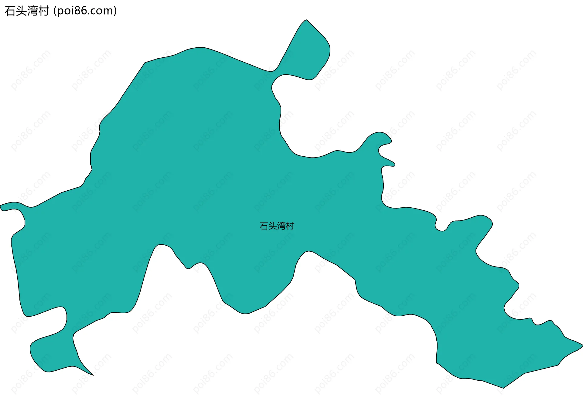 石头湾村边界地图