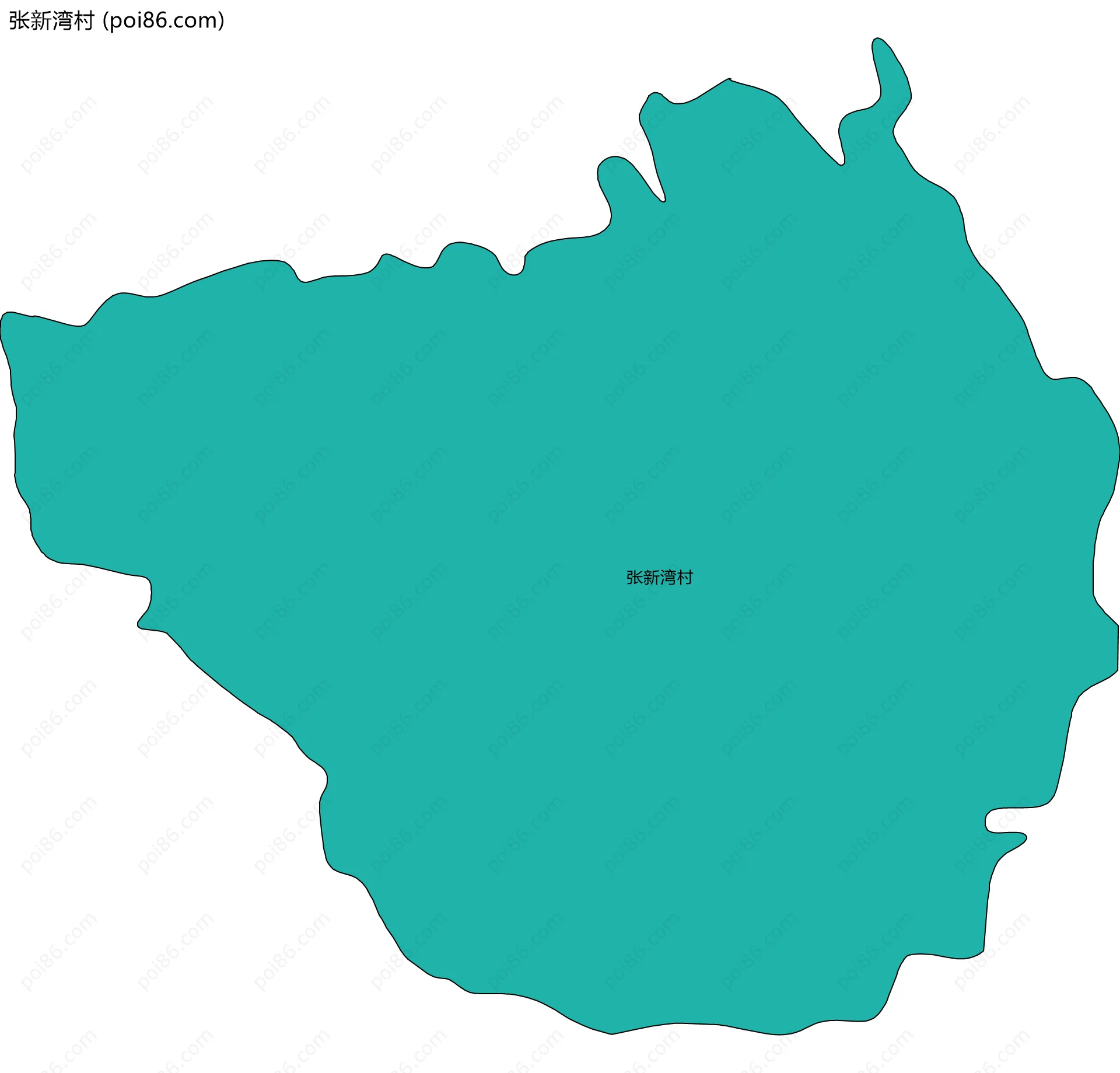 张新湾村边界地图