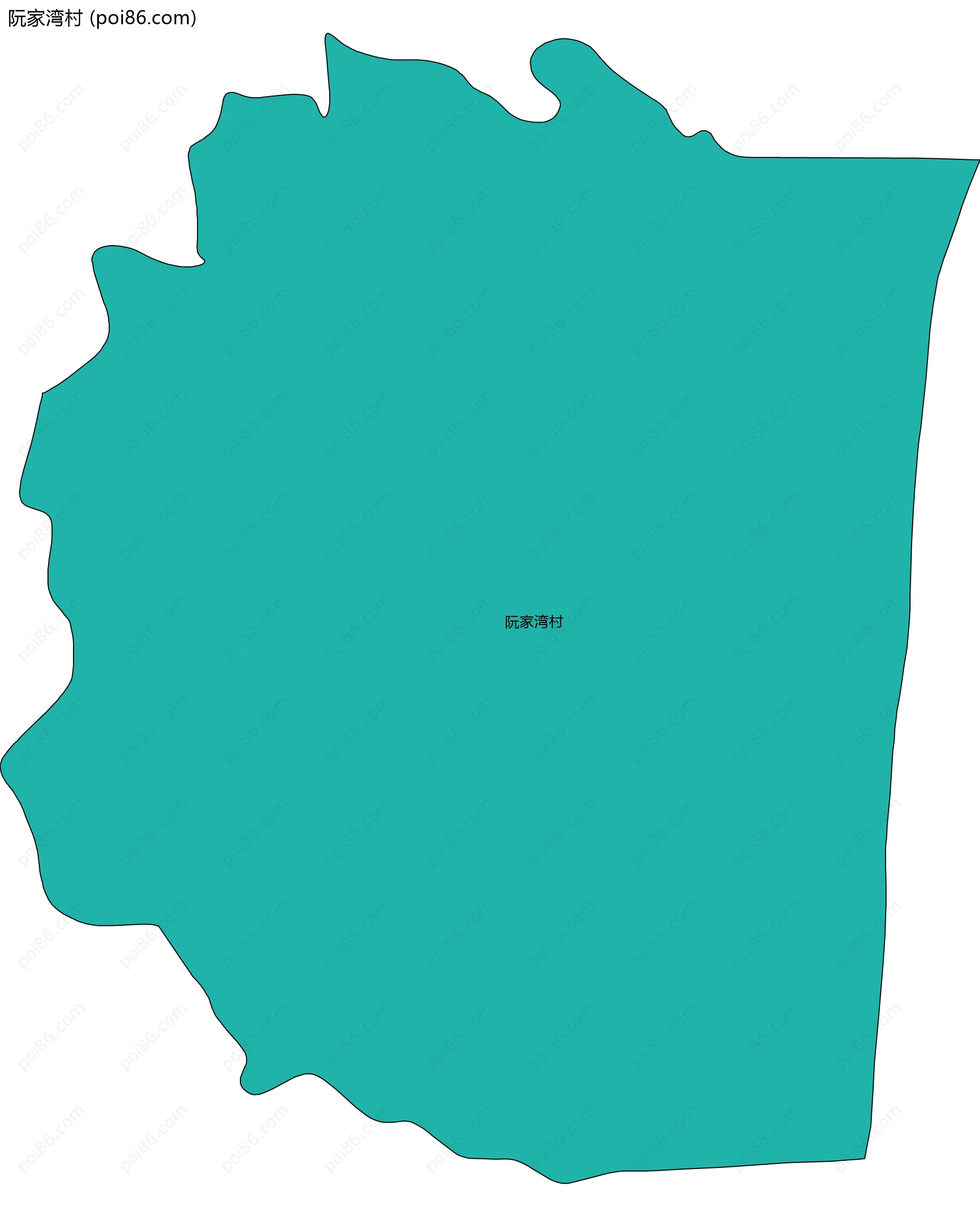 阮家湾村边界地图