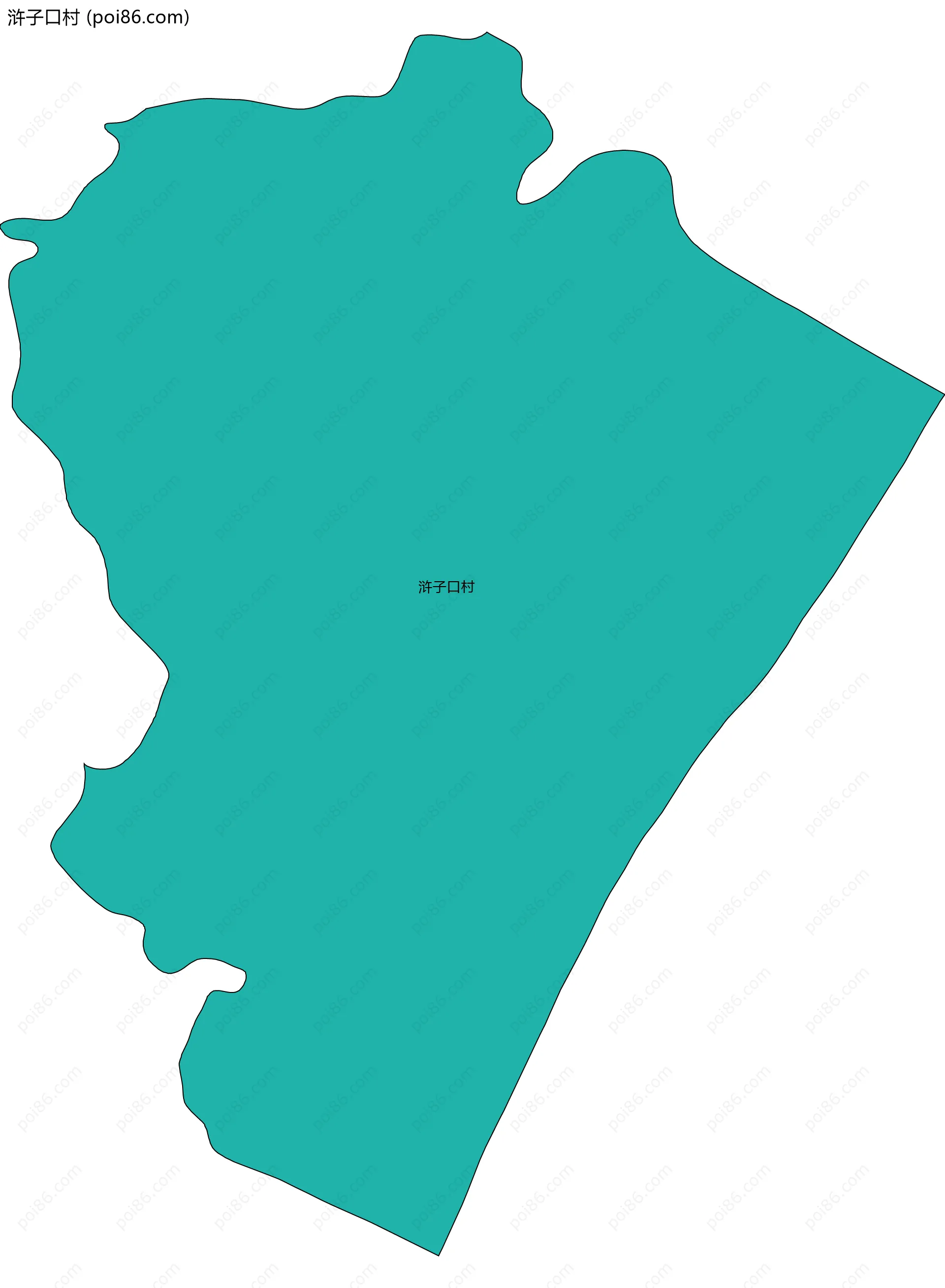 浒子口村边界地图